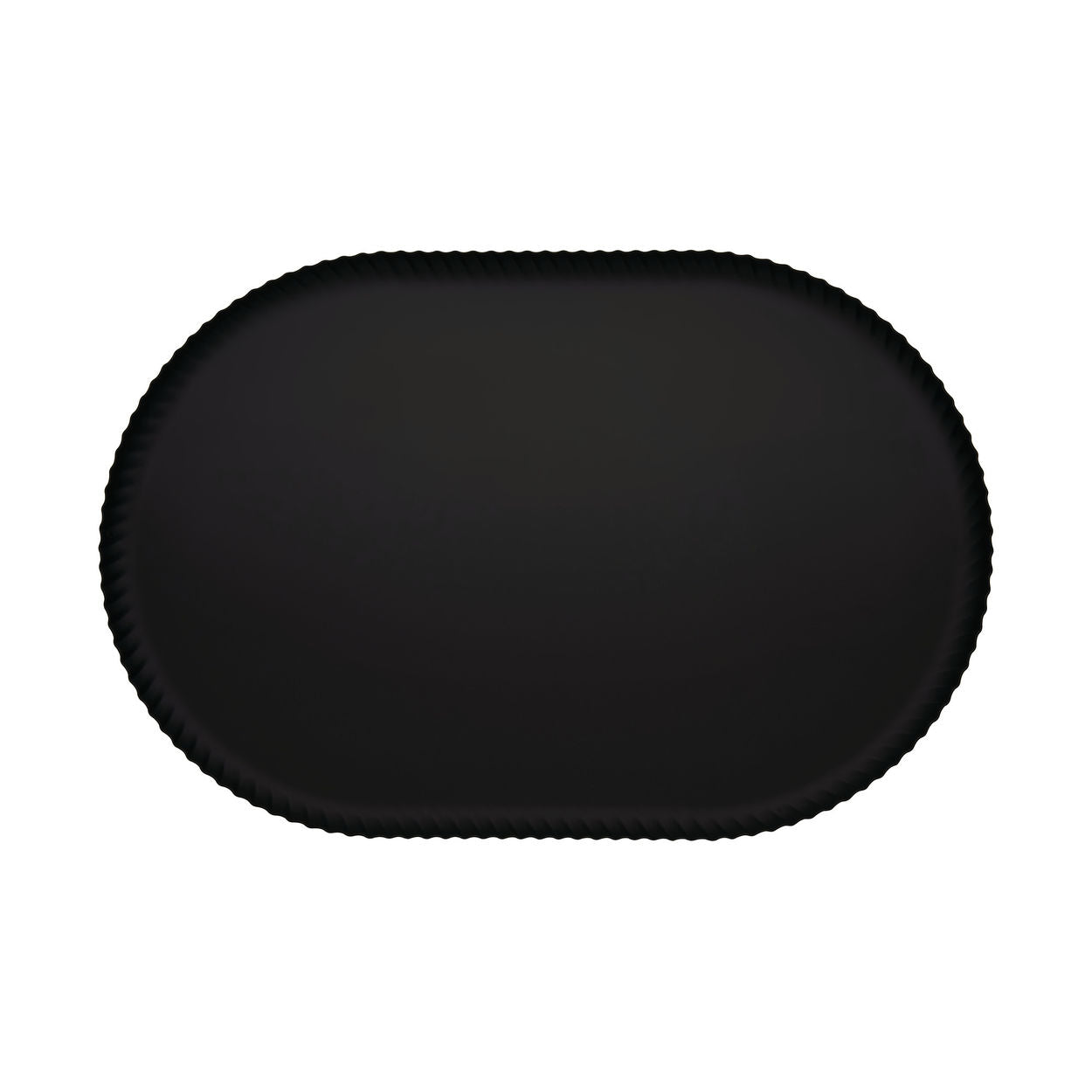 Pleats Tray Black Steel