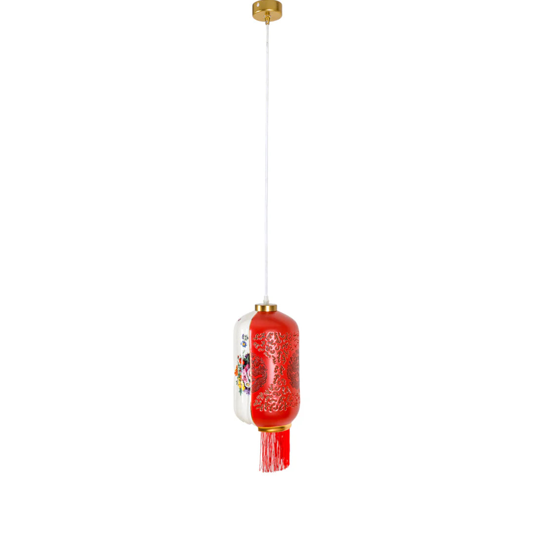HYBRID INALDA White with Red Pendant Lamp