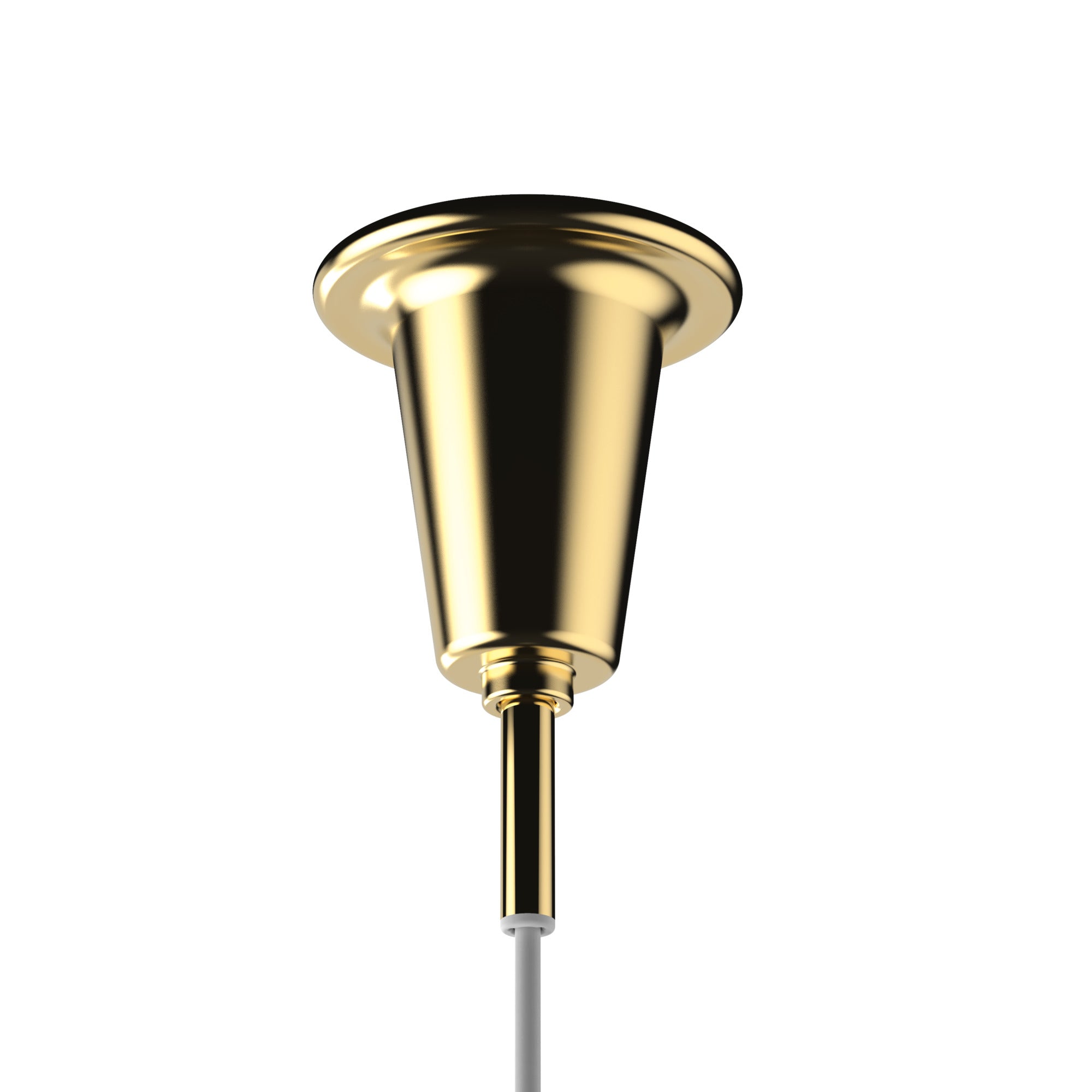 VL RING CROWN chandelier white with brass finish