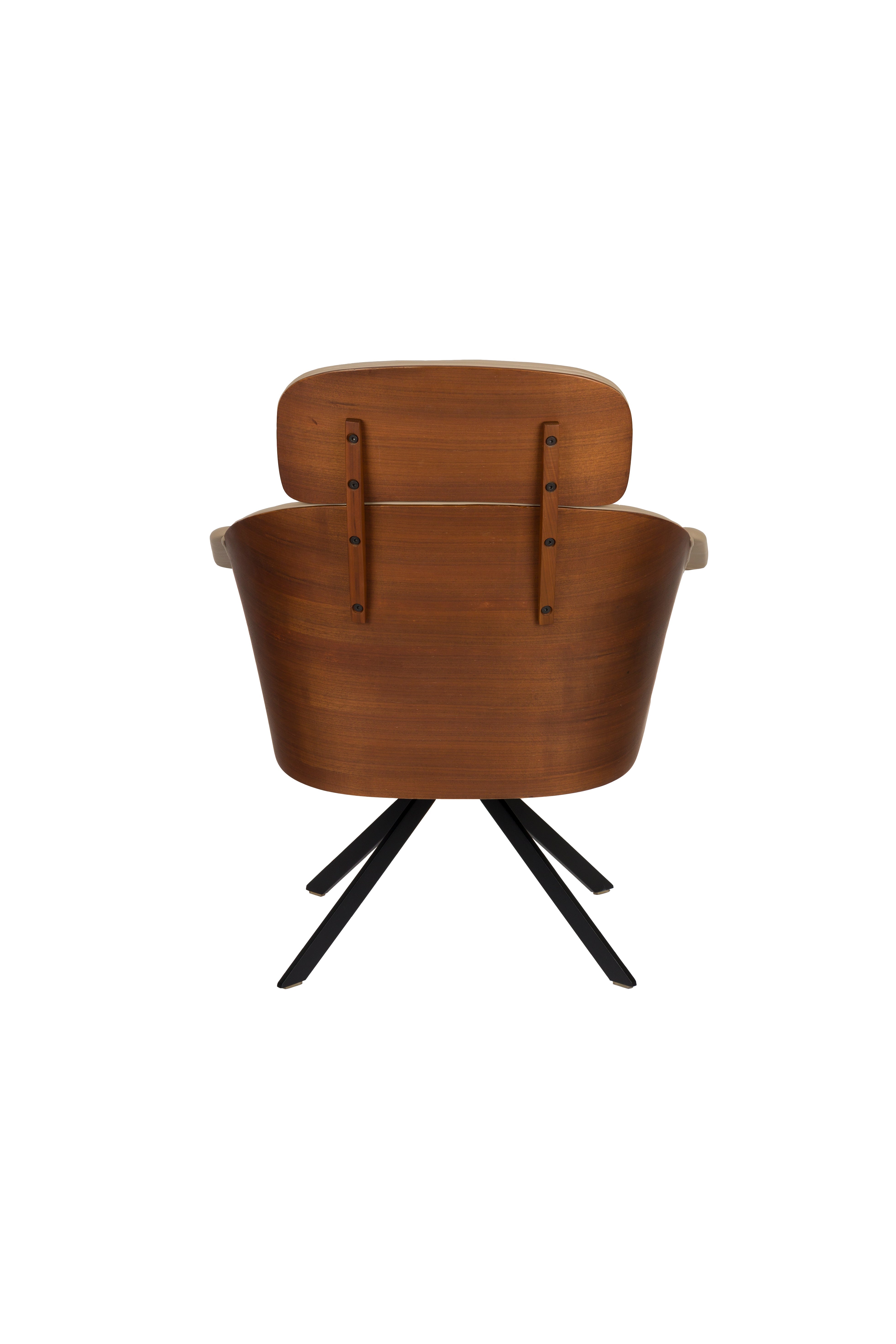 Frie -Sessel Beige Eco -Leder mit einer schwarzen Basis
