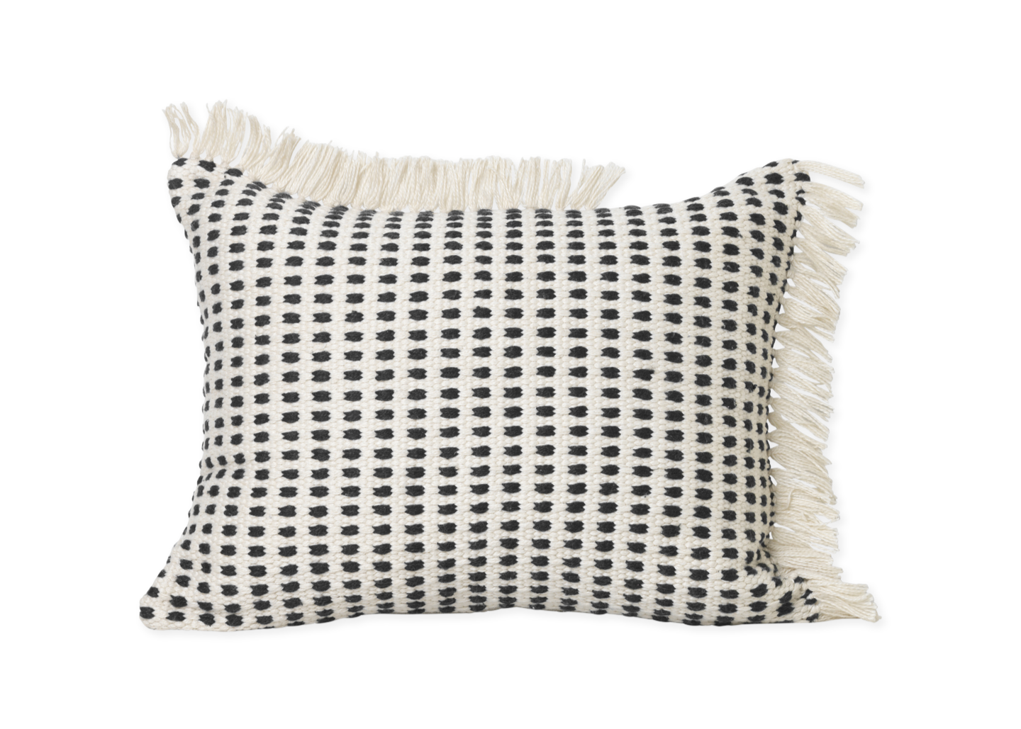 WAY decorative pillow in broken white with blue dots