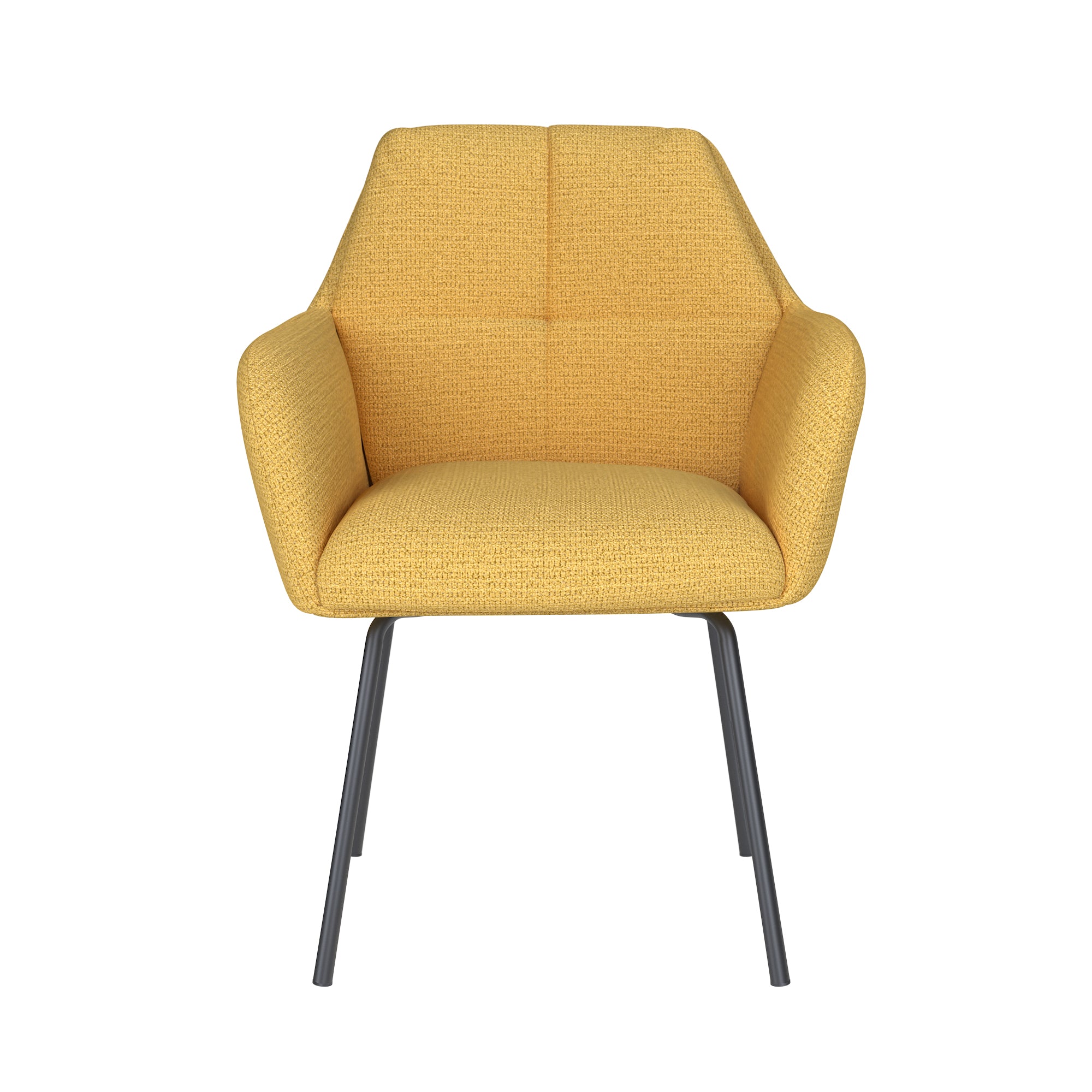 PETE chair yellow with black base