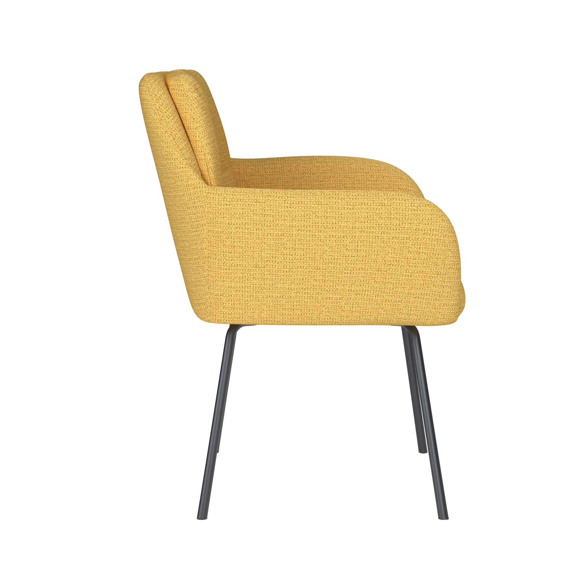 PETE chair yellow with black base