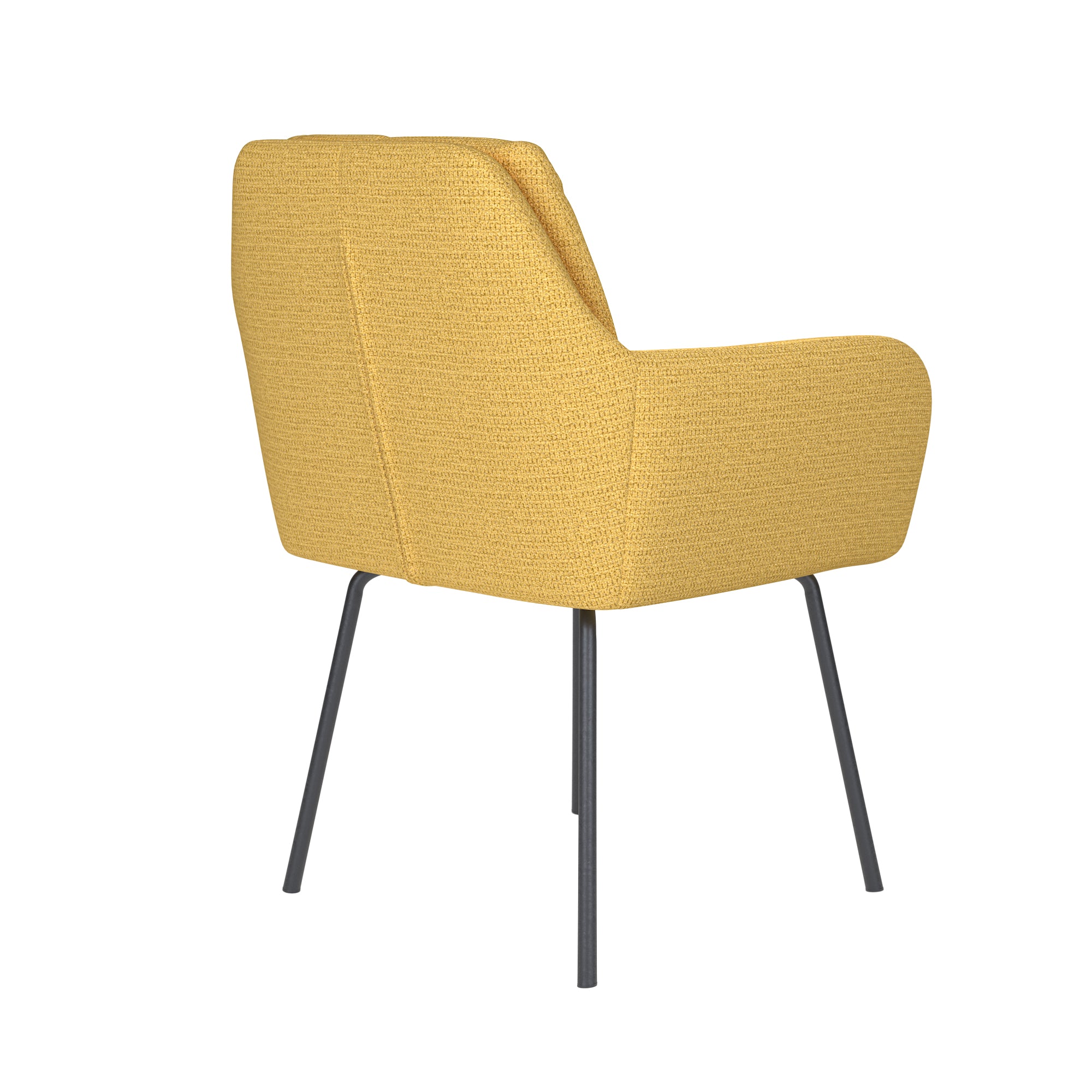 PETE chair yellow with black base