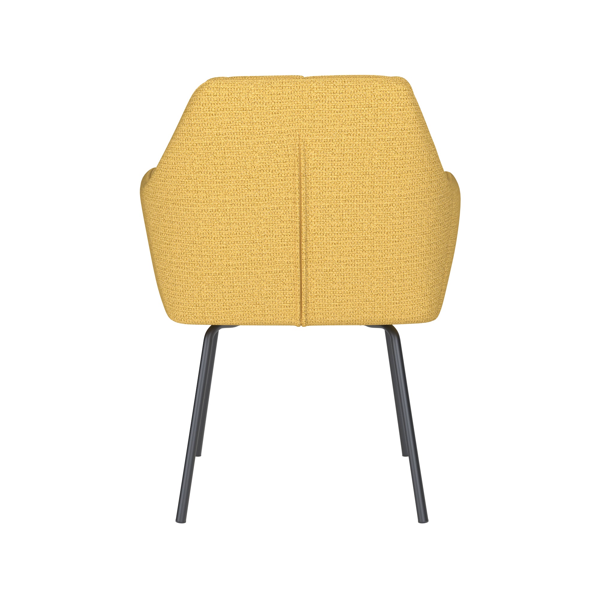 PETE chair yellow with black base