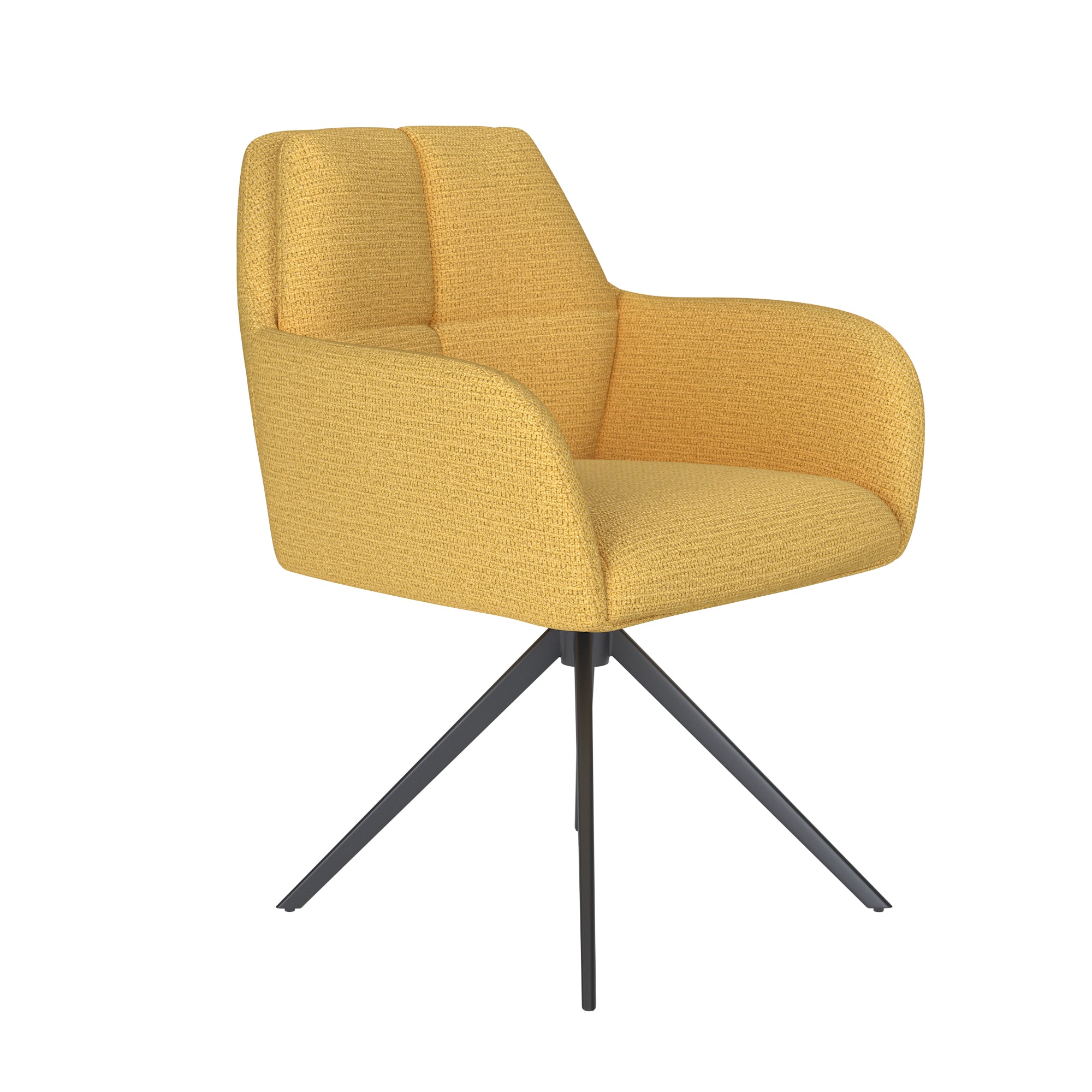 PETE chair yellow with black base