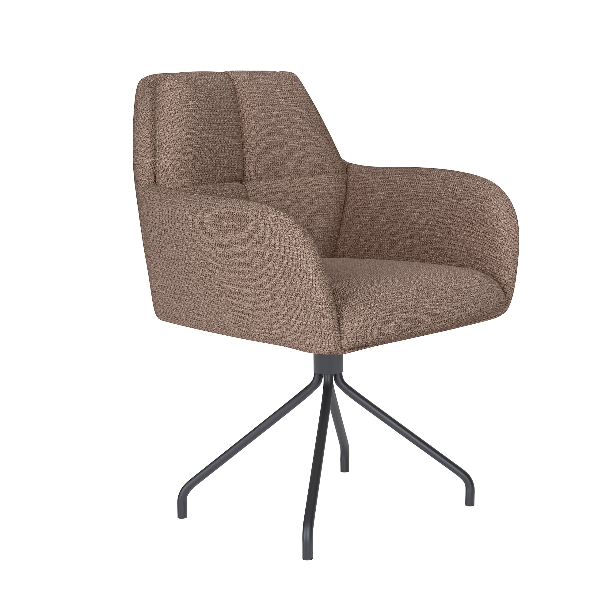 PETE chair taupe with black base