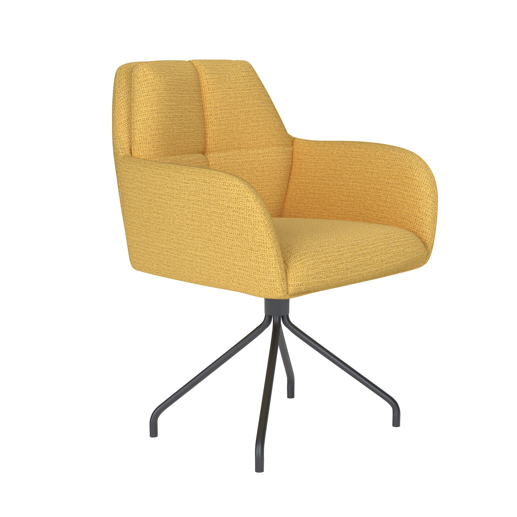 PETE chair yellow with black base