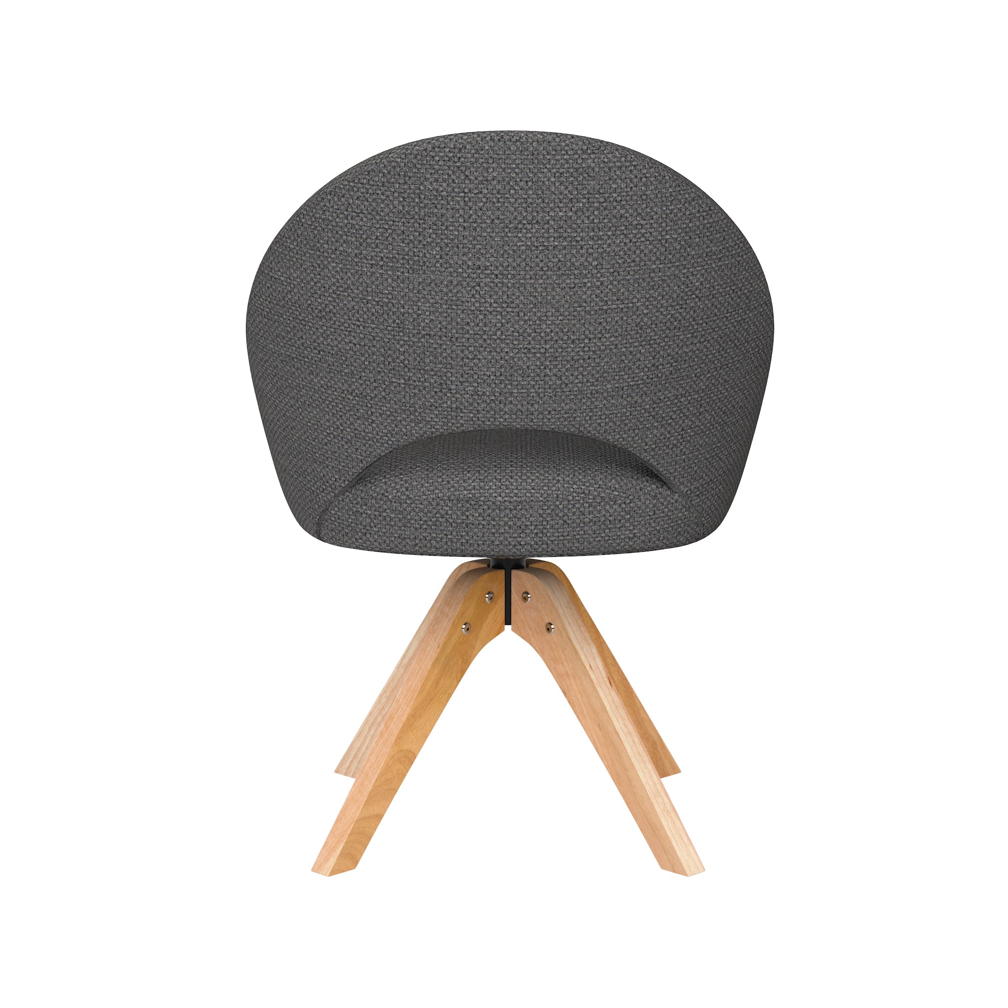 MICK swivel chair gray with wooden base