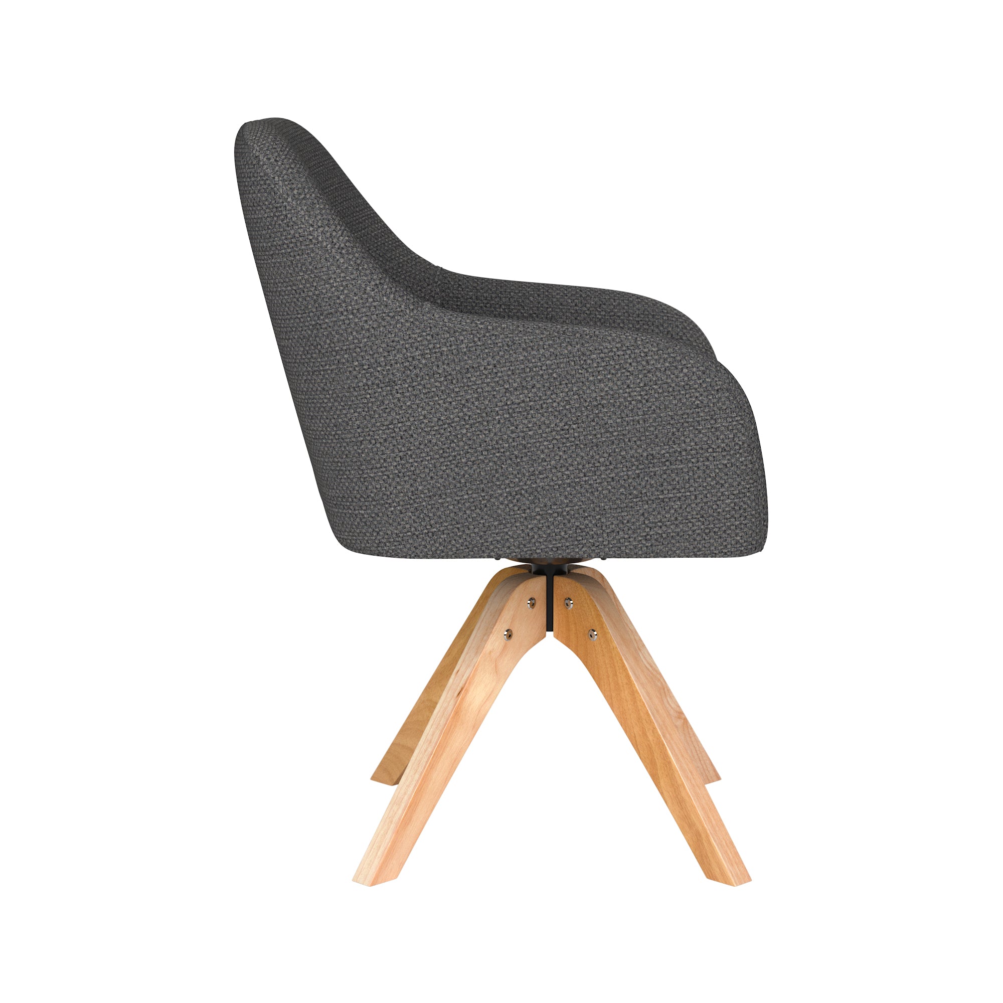 OTIS swivel chair gray with wooden base