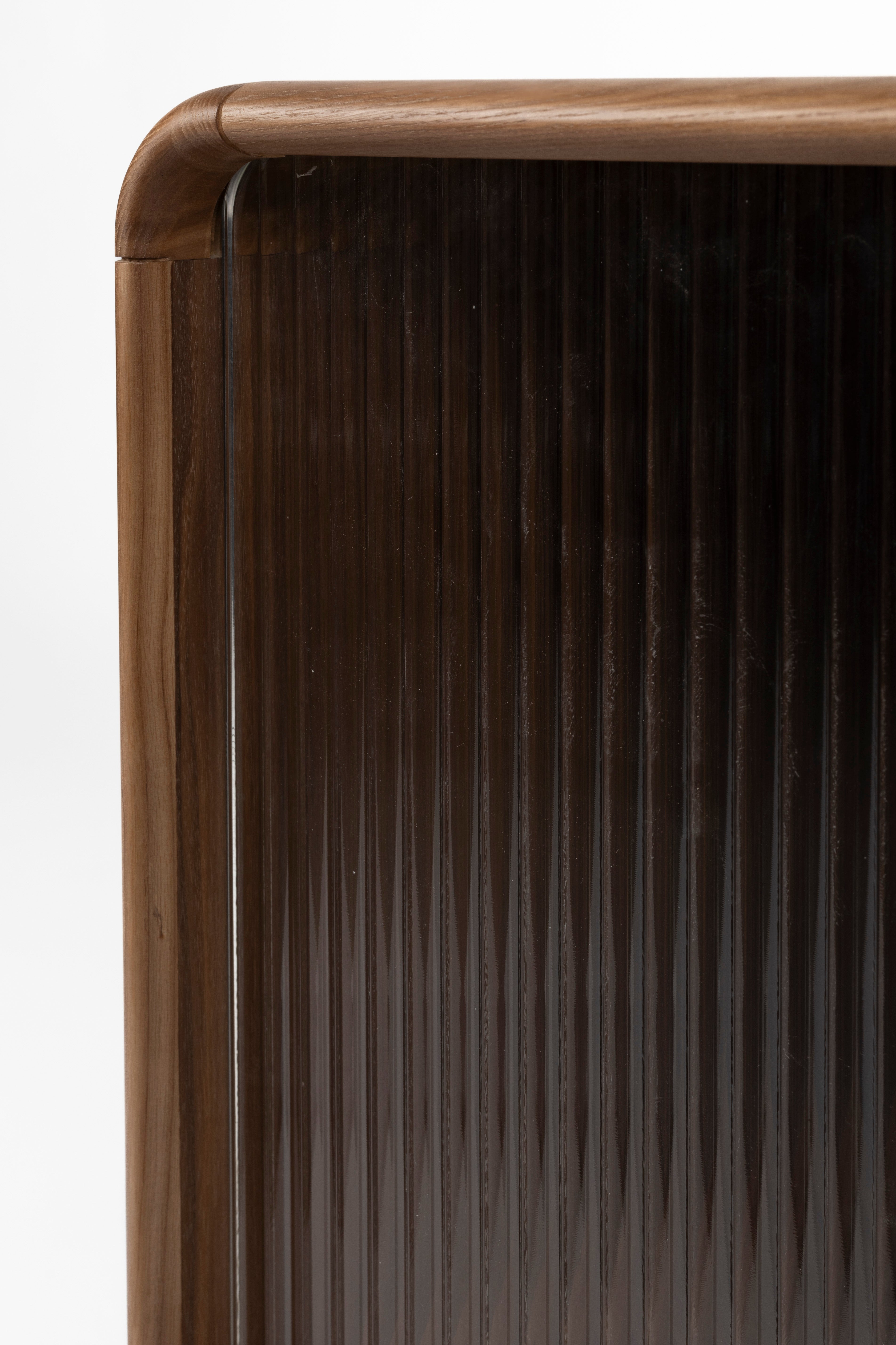 RISE dark veneer cabinet
