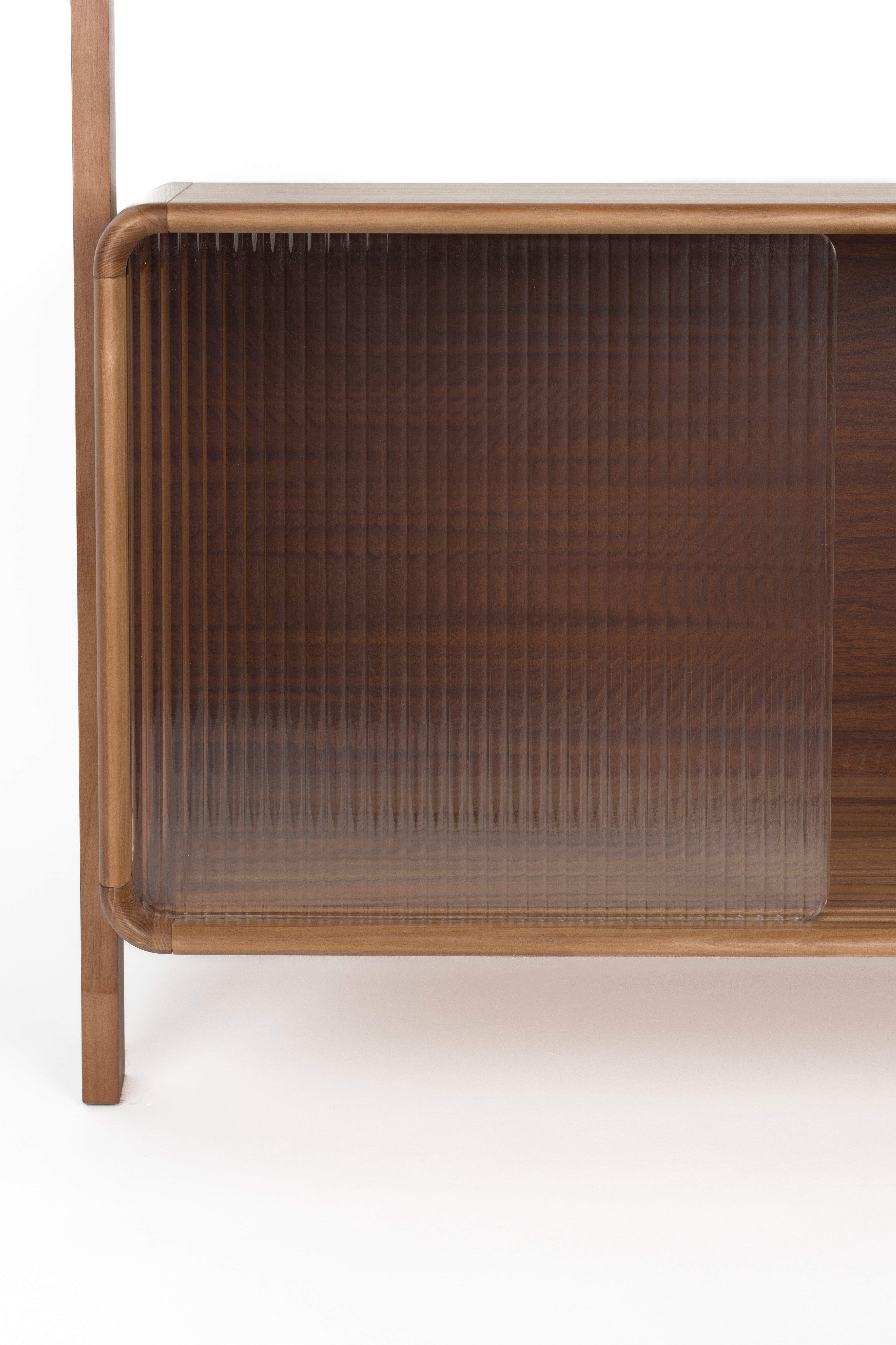 RISE dark veneer shelf