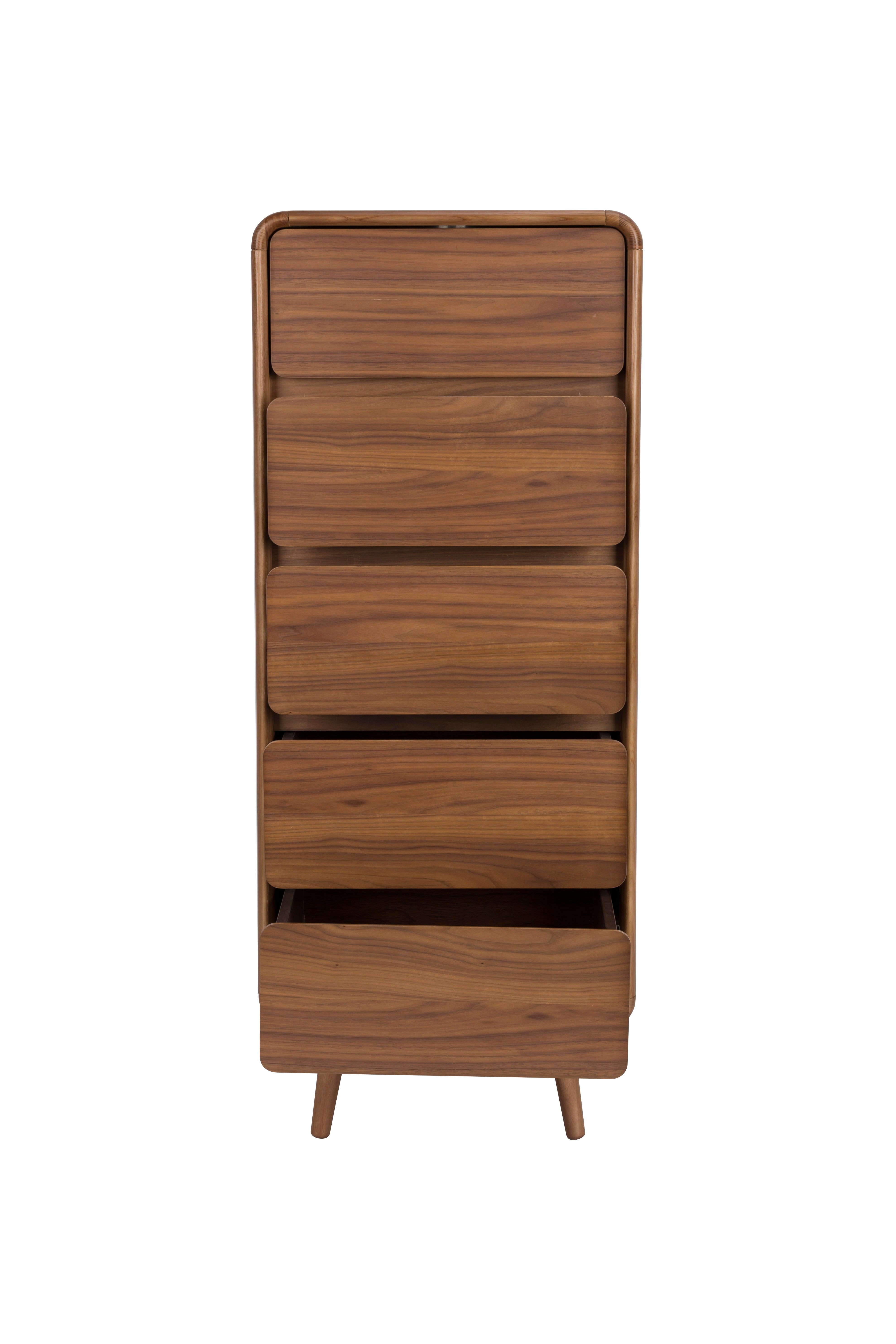 RISE dark veneer chest of drawers