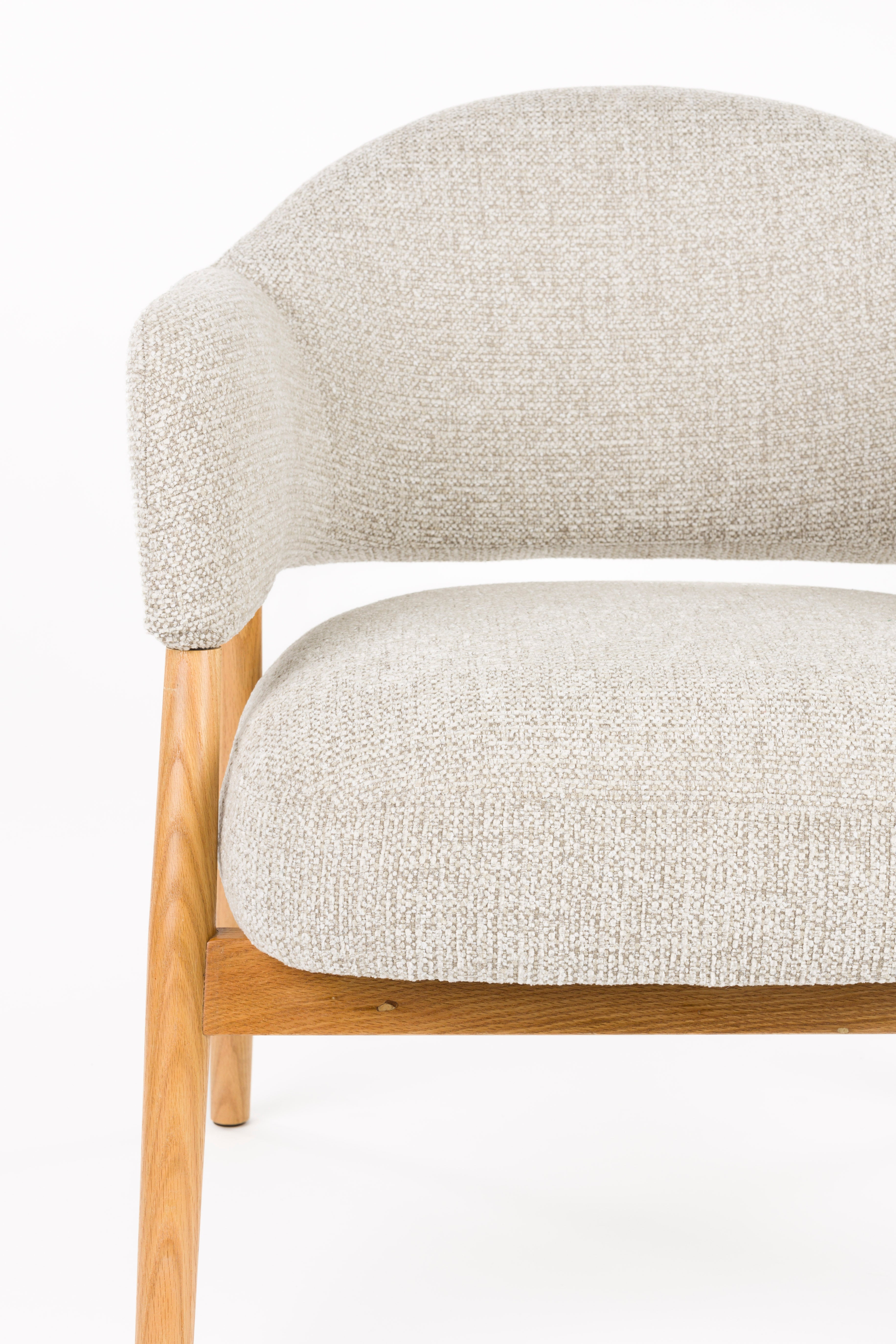 Sessel INDY beige mit Holzgestell