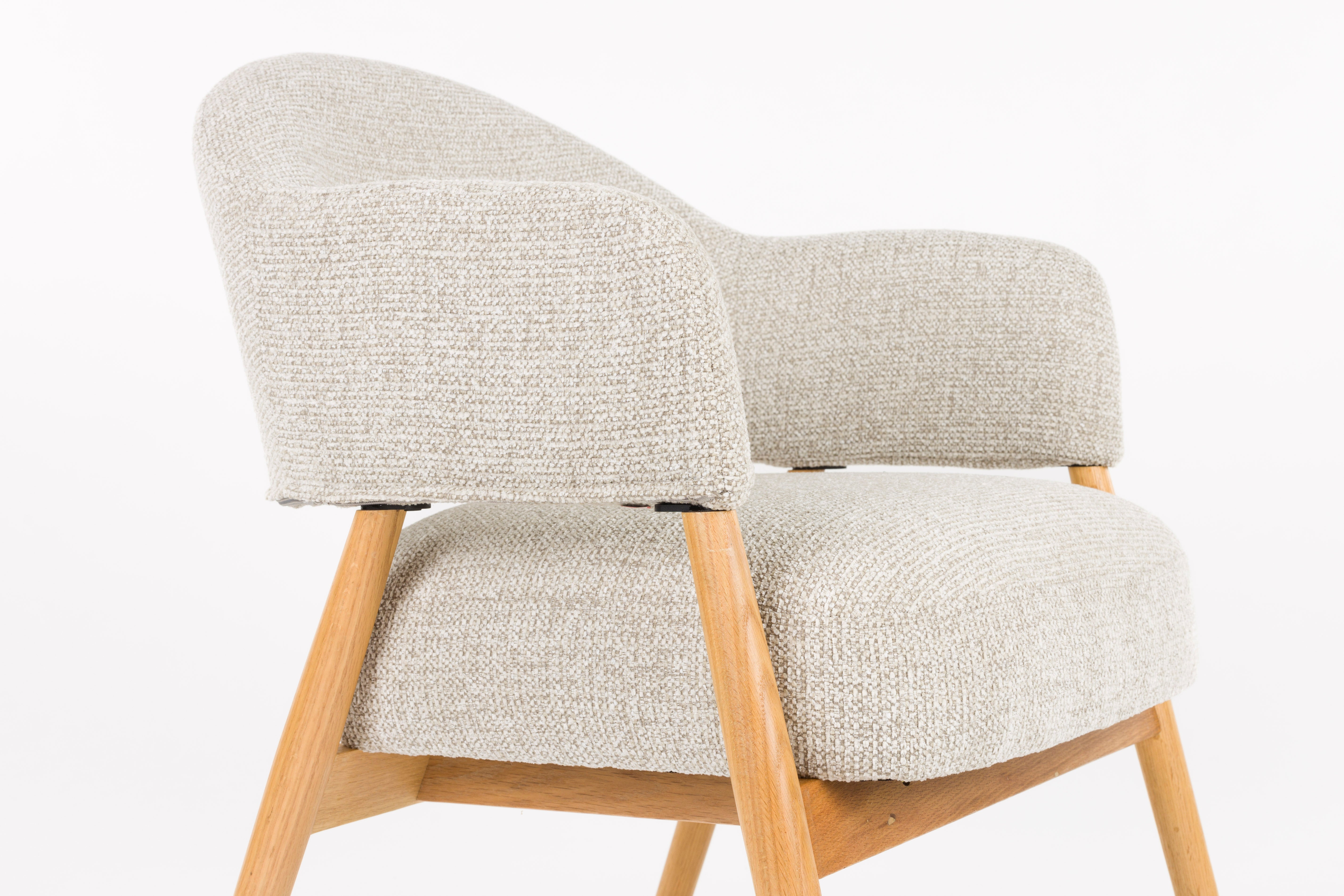 Sessel INDY beige mit Holzgestell