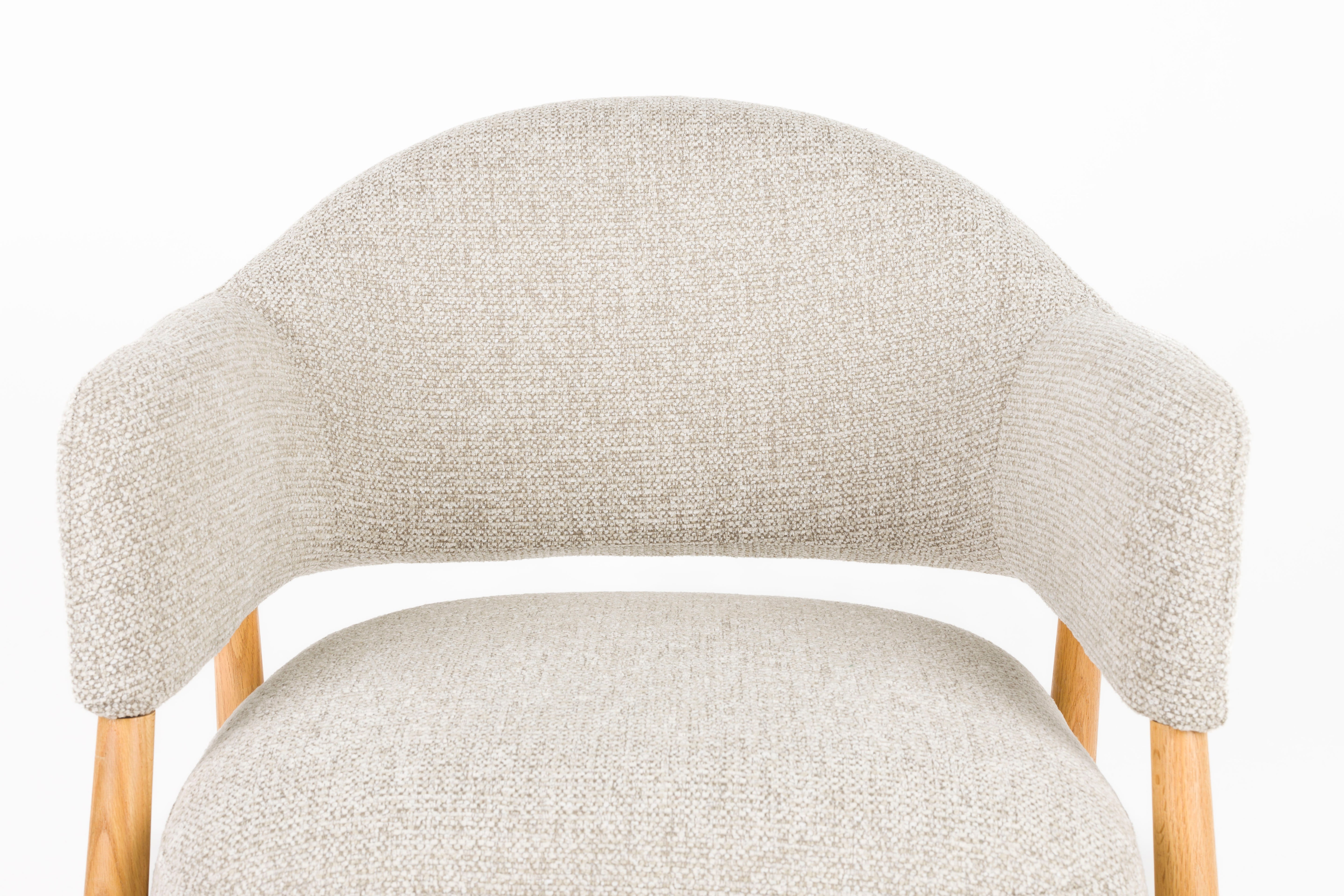 Sessel INDY beige mit Holzgestell