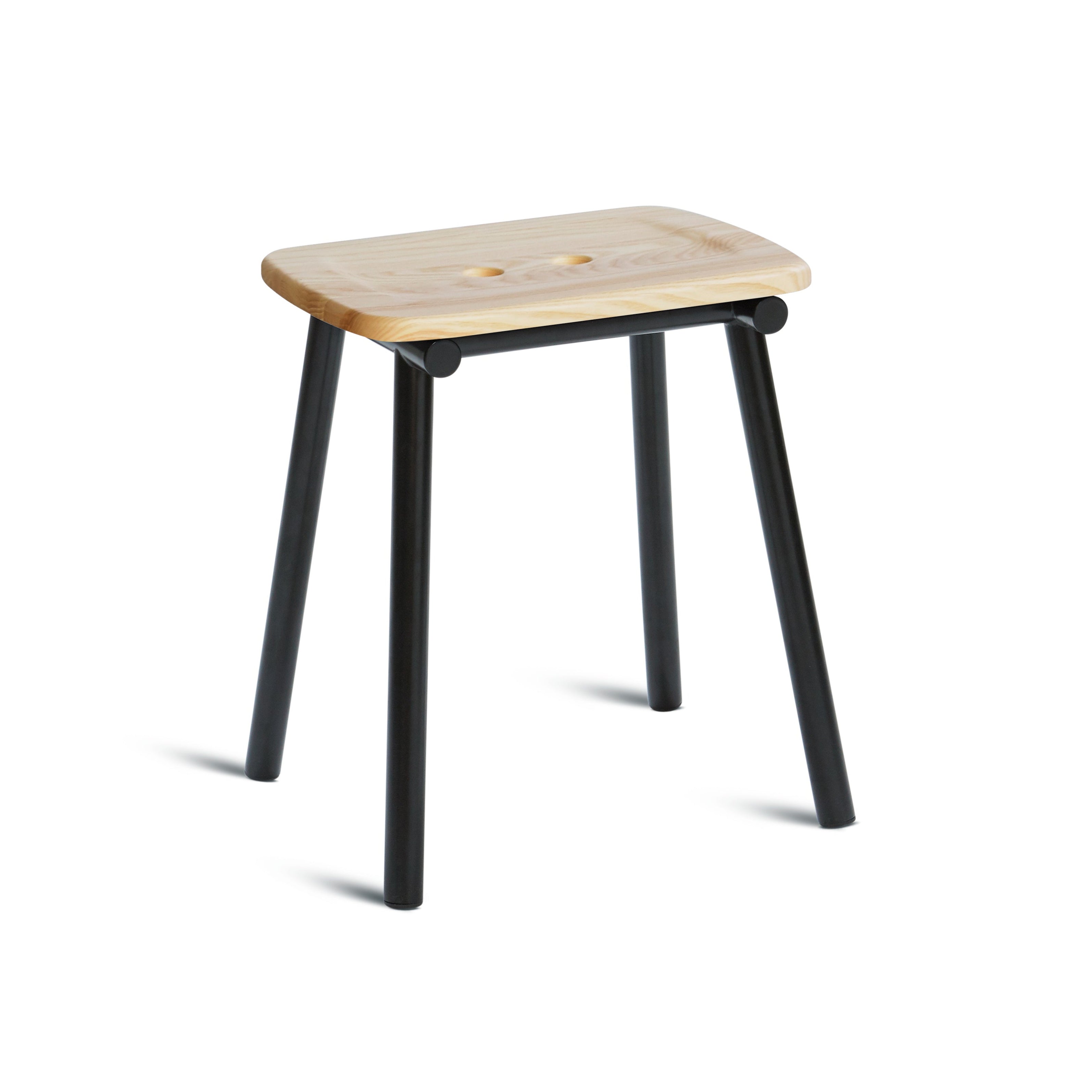TUBBY TUBE Stool natural ash with black base