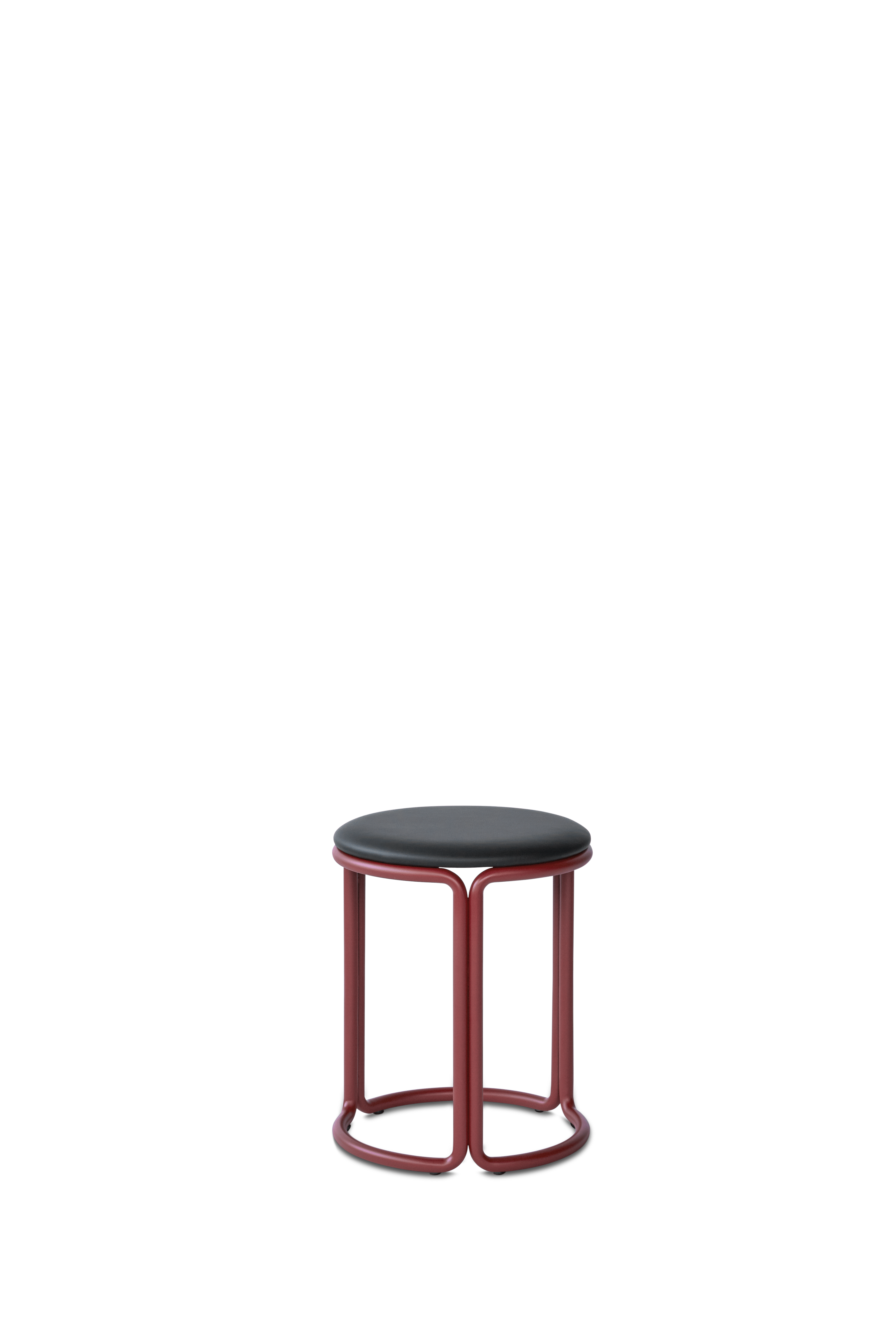 HARDIE stool red with black seat