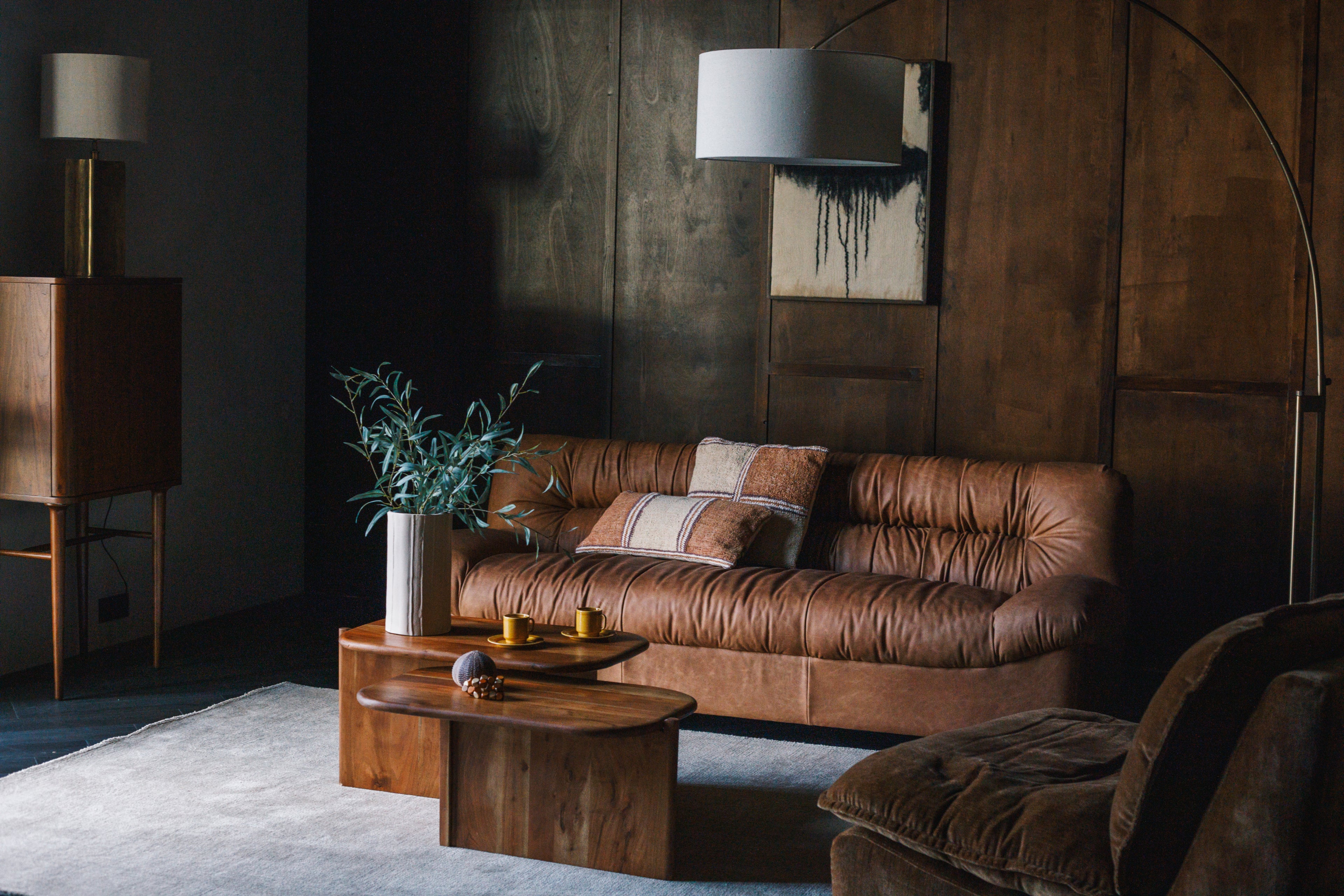 Sofa DOUGLAS cognac Leder