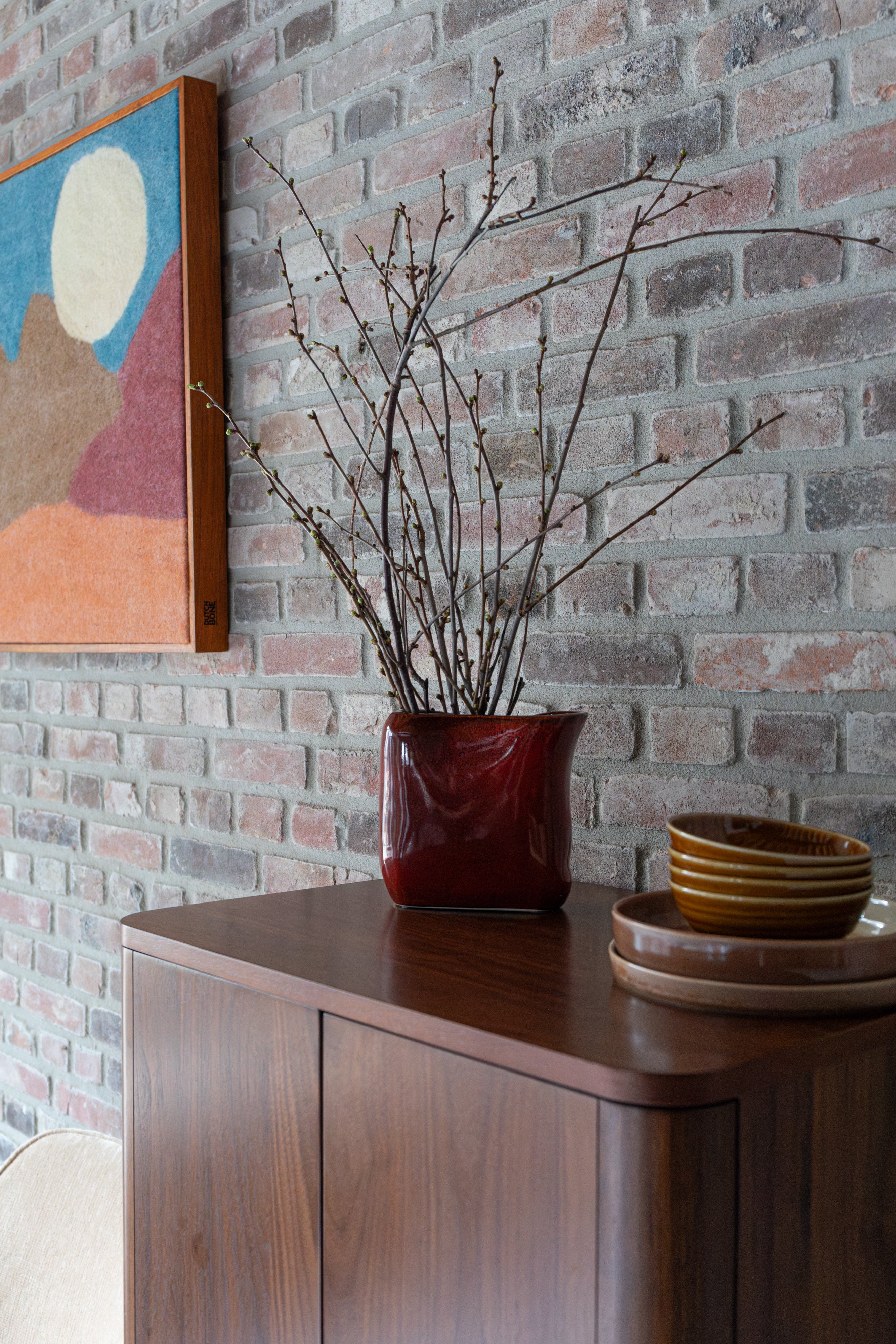 EDNA vase red