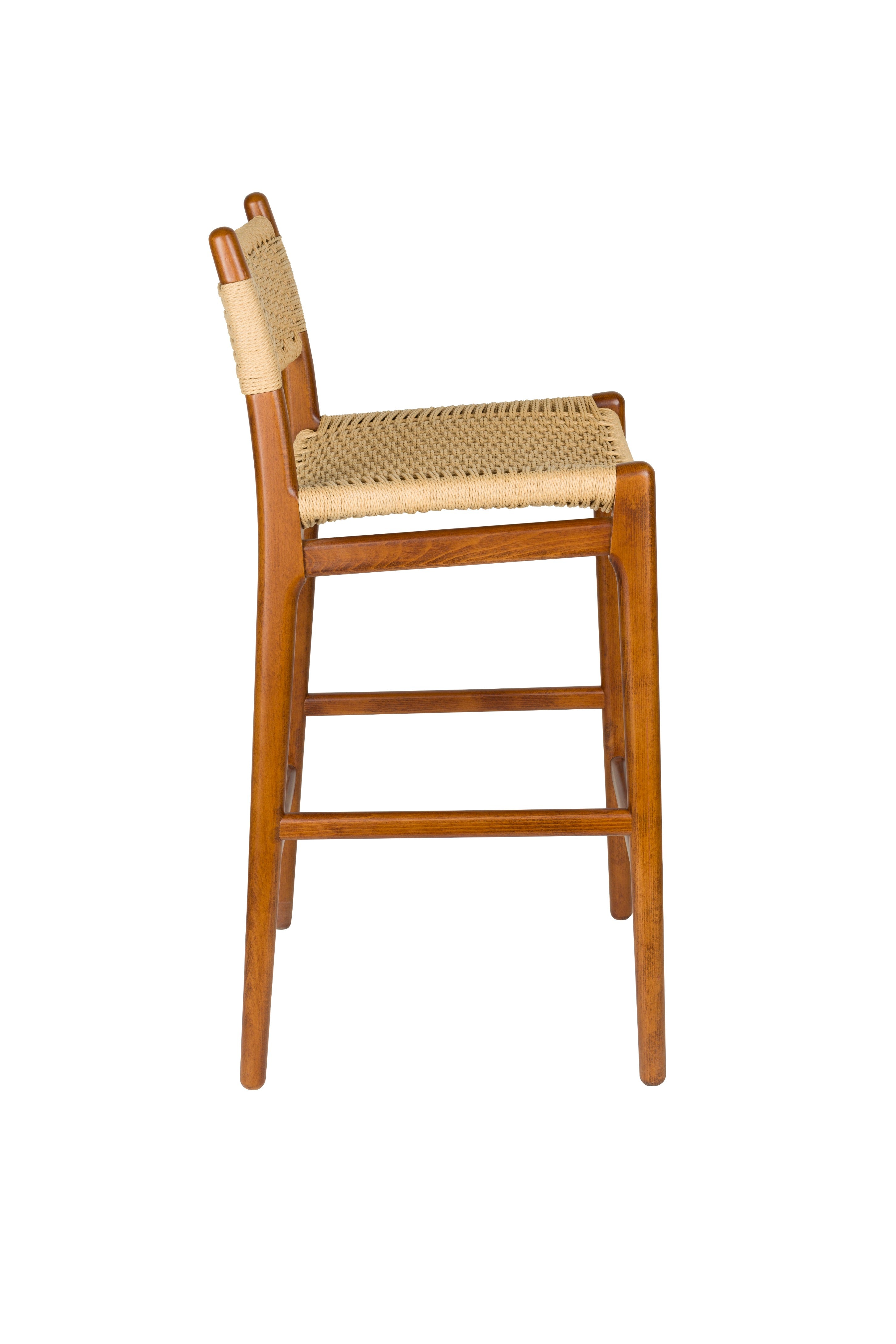 CECILE Stool made of beech wood with walnut finish