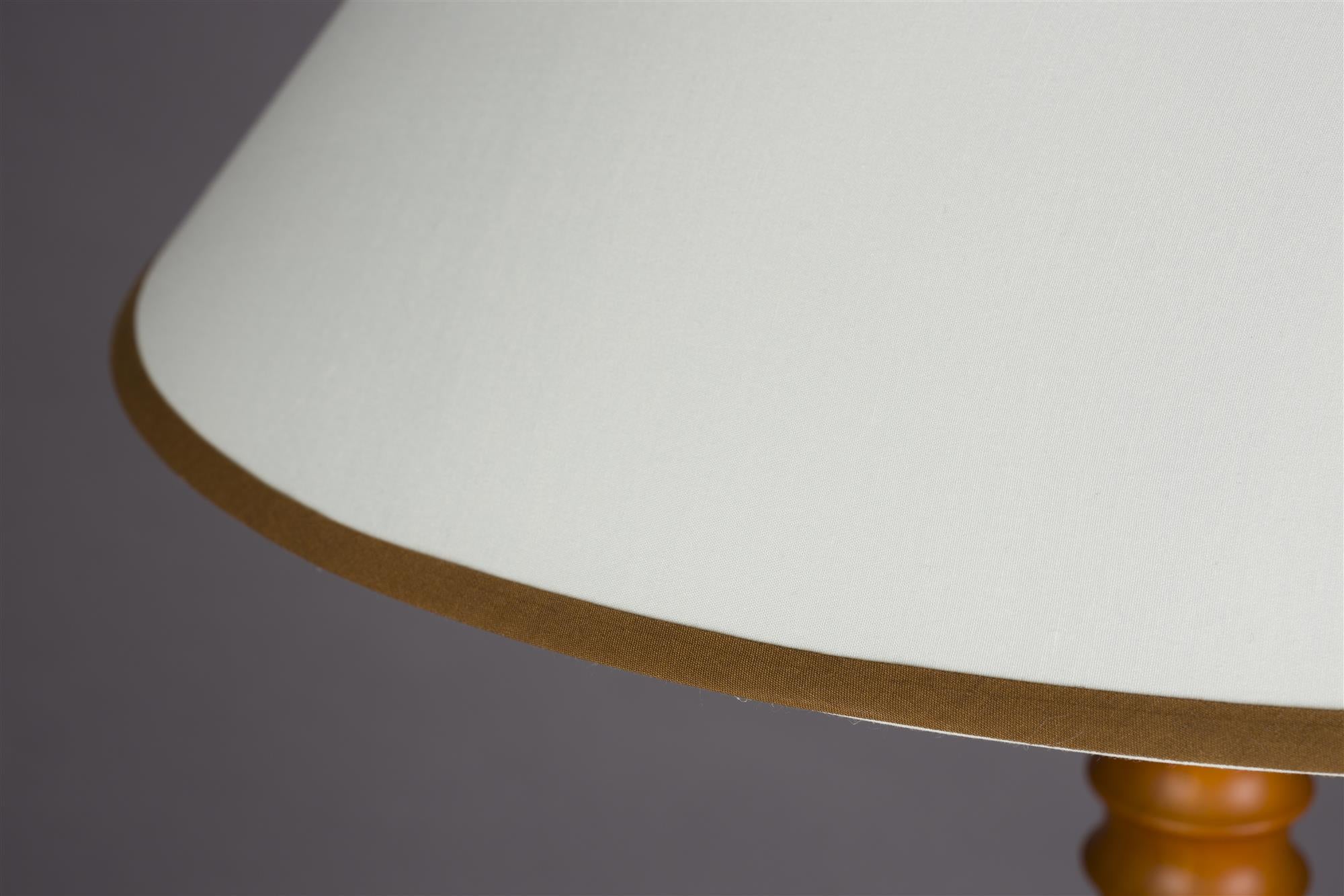 Stehlampe HORACE aus Eichenholz mit Baumwollschirm