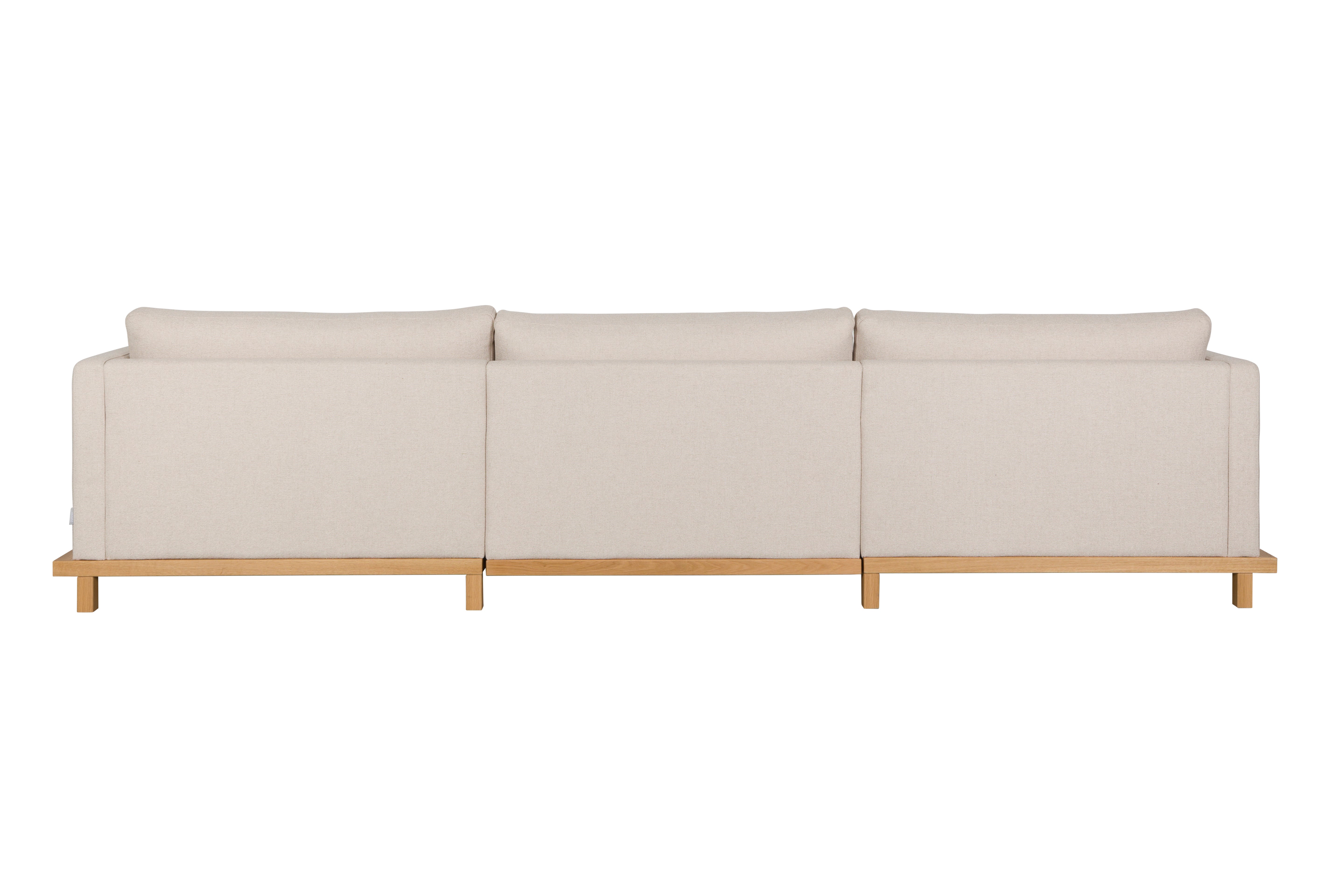 Sofa 4,5-sitzige BLOSSOM beige mit Holzgestell