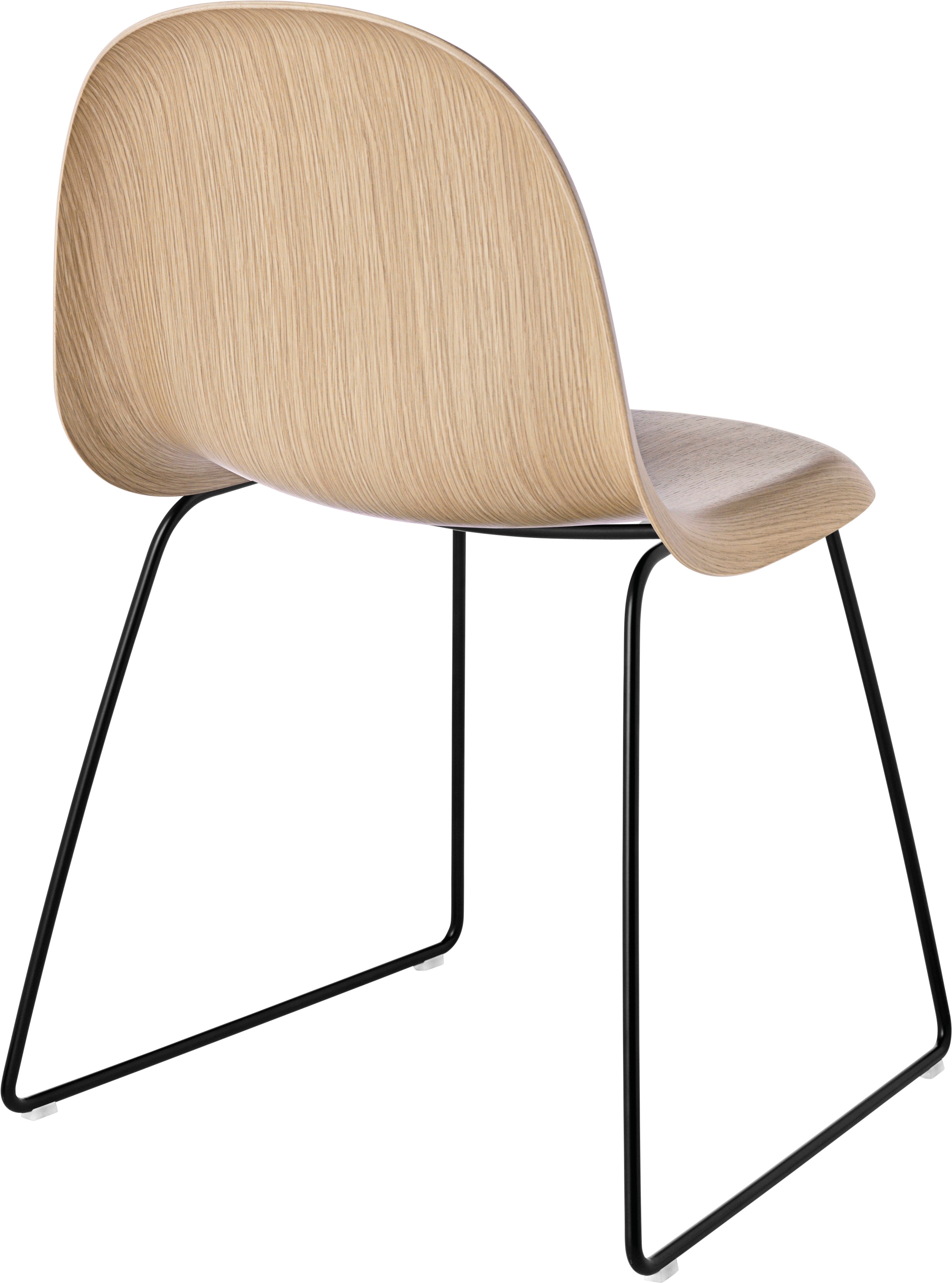 GUBI 3D Chair oak wood with black base