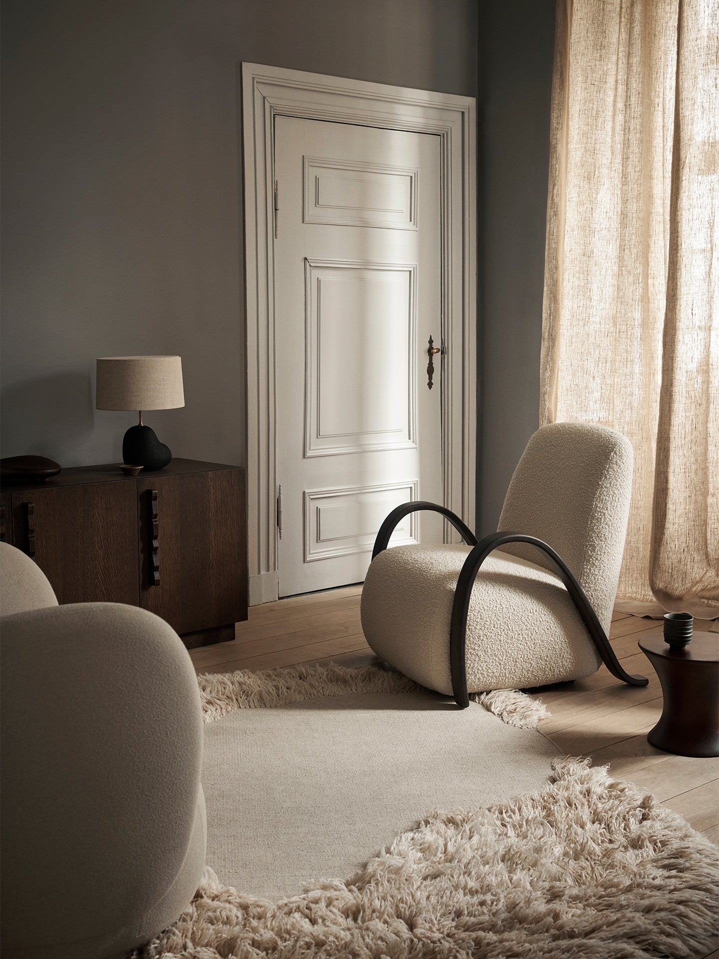HEBE dark gray bedside lamp base