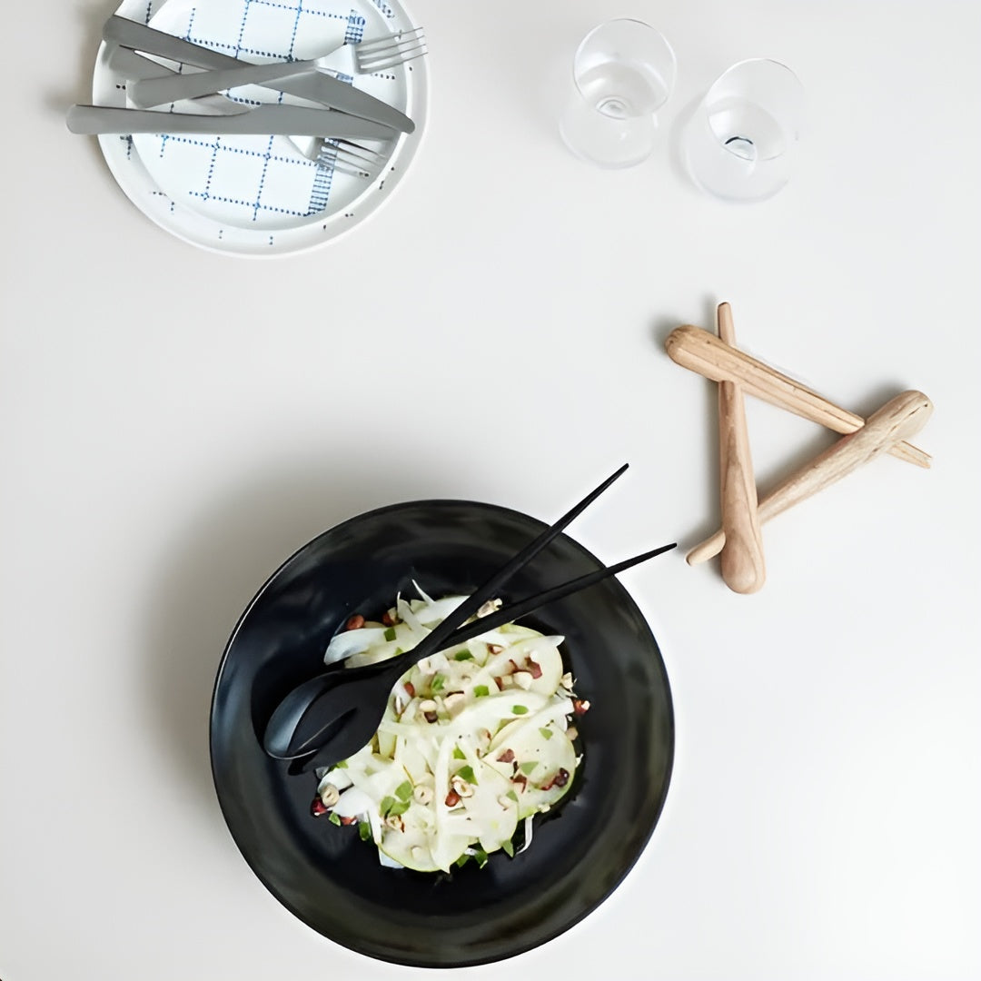 KRENIT Black Salad Cutlery