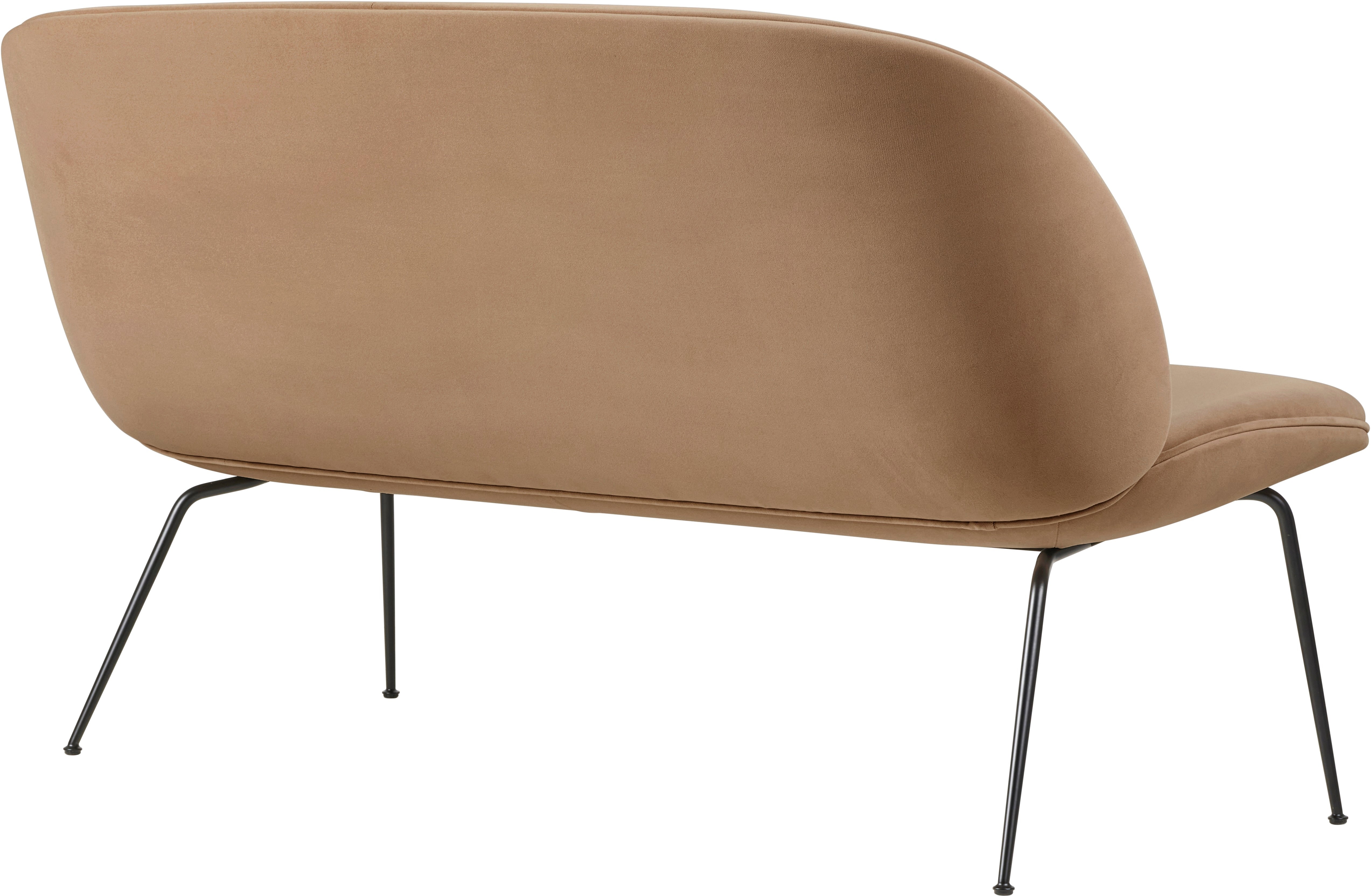 2-seater BEETLE sofa upholstered with a black base