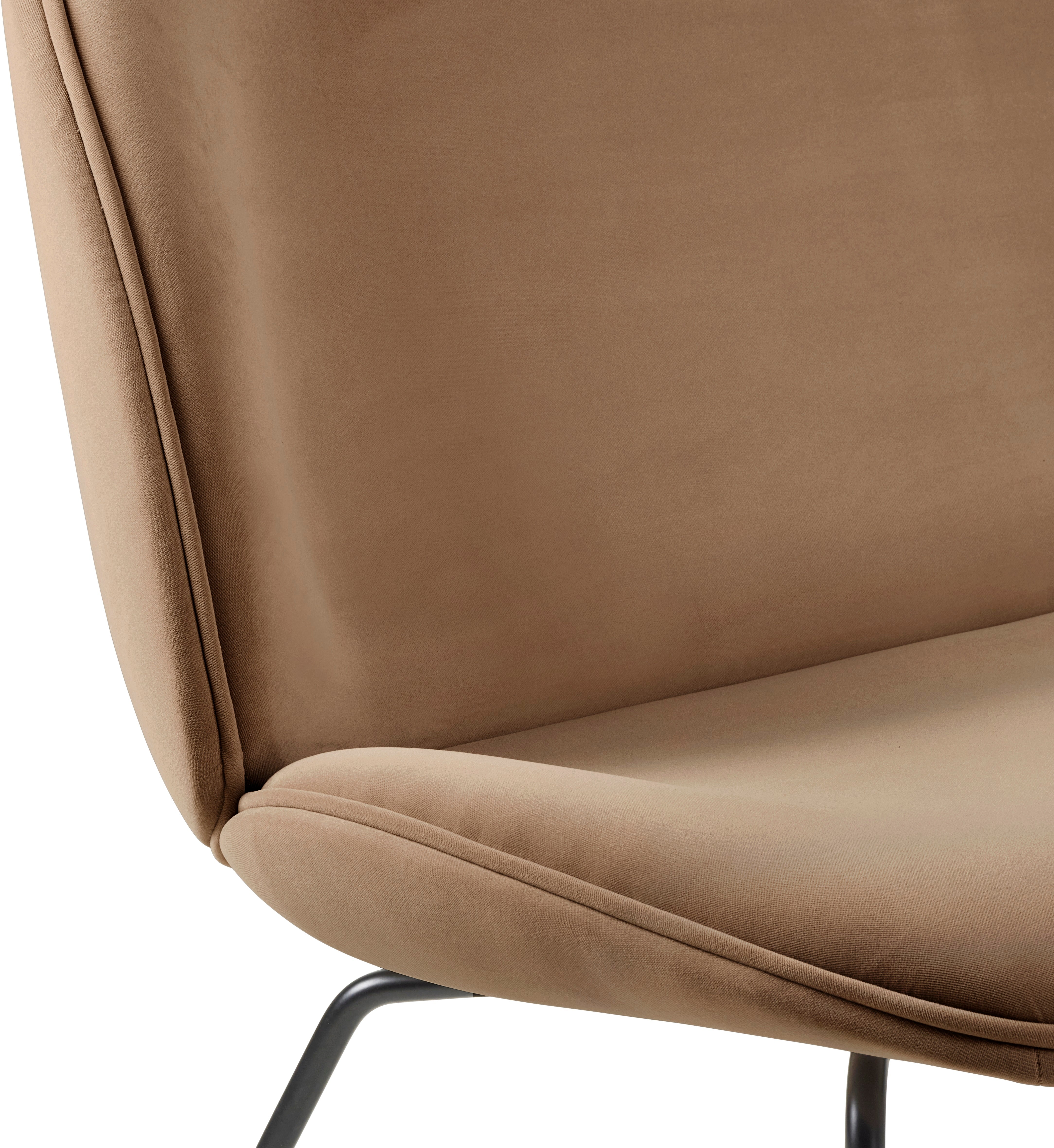 2-seater BEETLE sofa upholstered with a black base