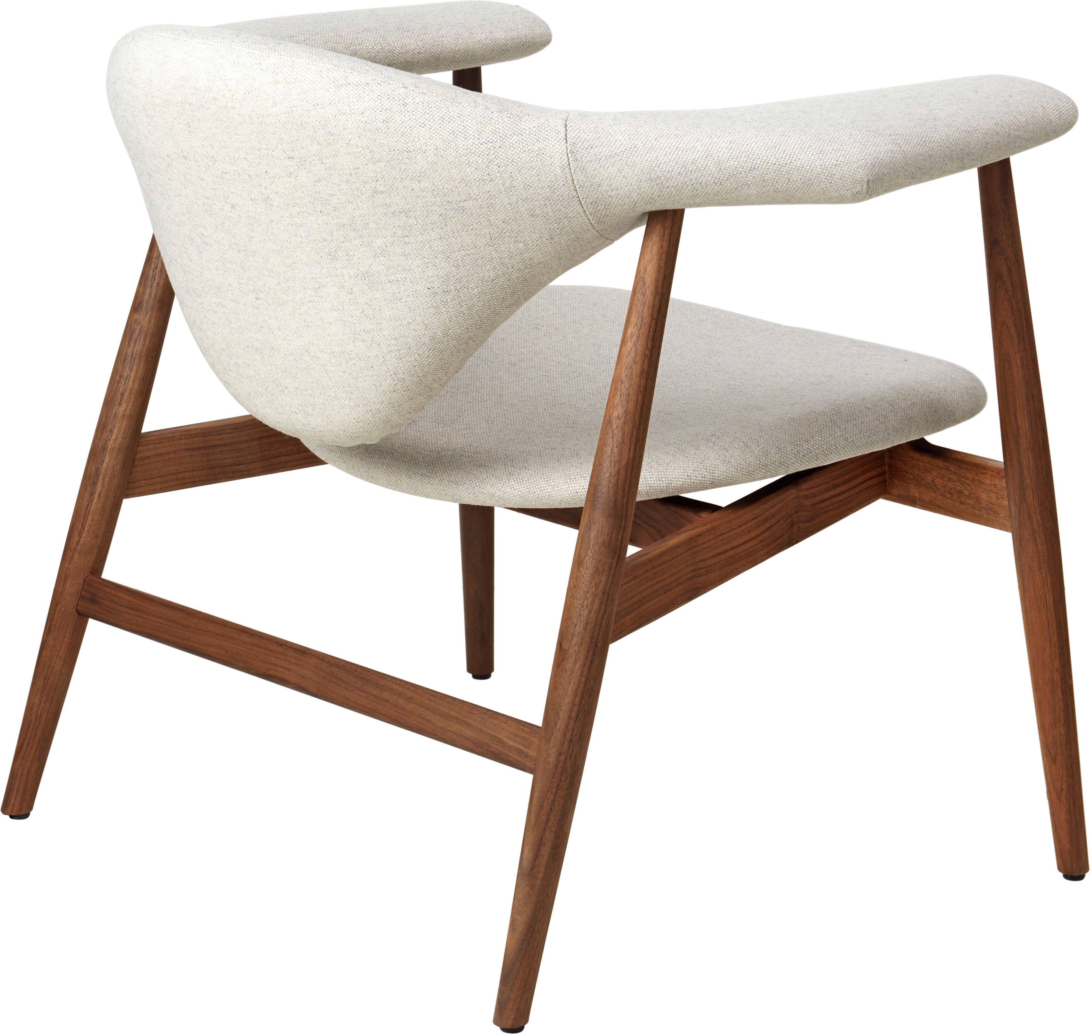 MASCULO upholstered armchair with walnut base