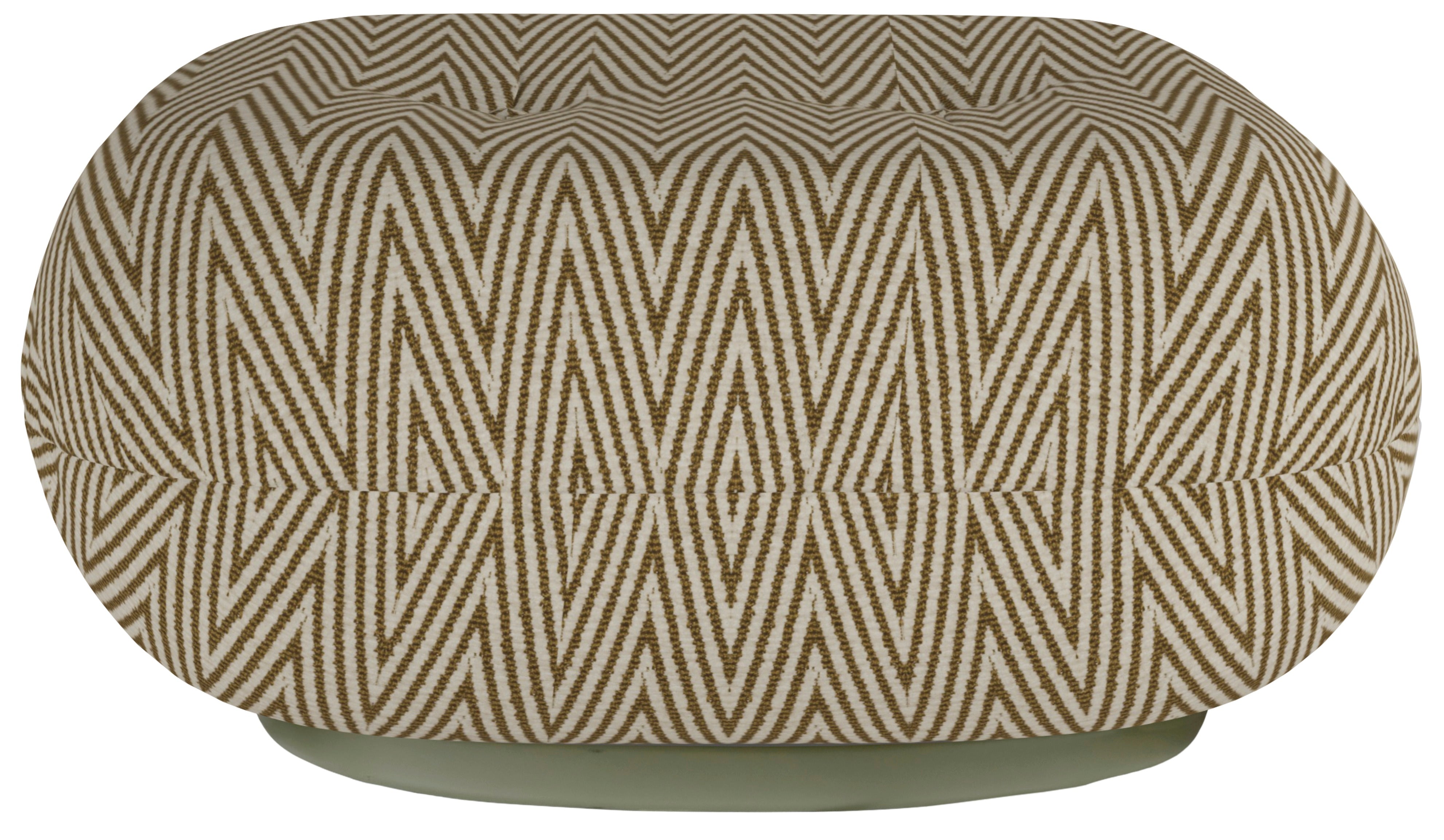 Outdoor pouf PACHA upholstered with a gold base