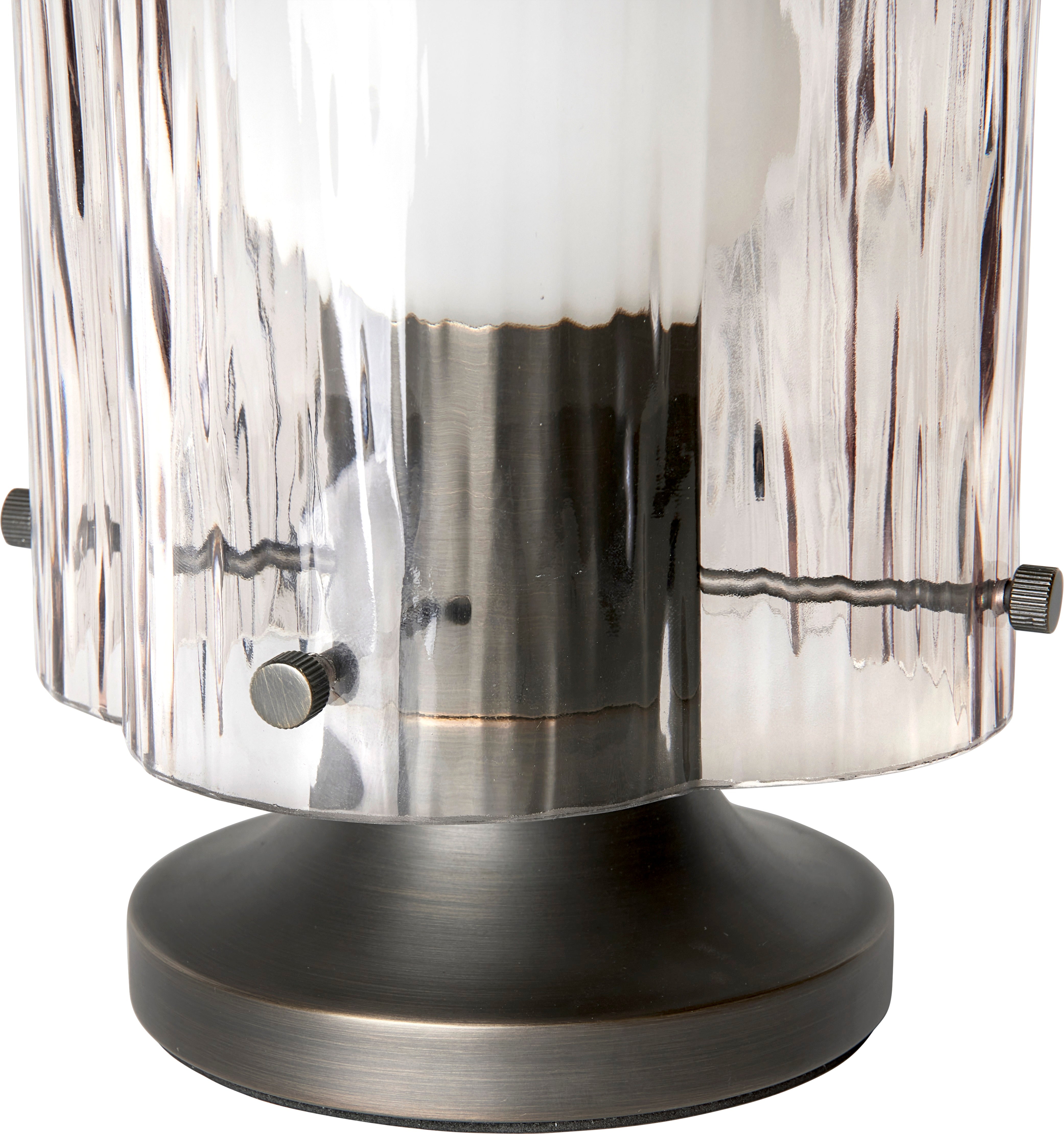 Tischlampe SEINE rauchiges Glas