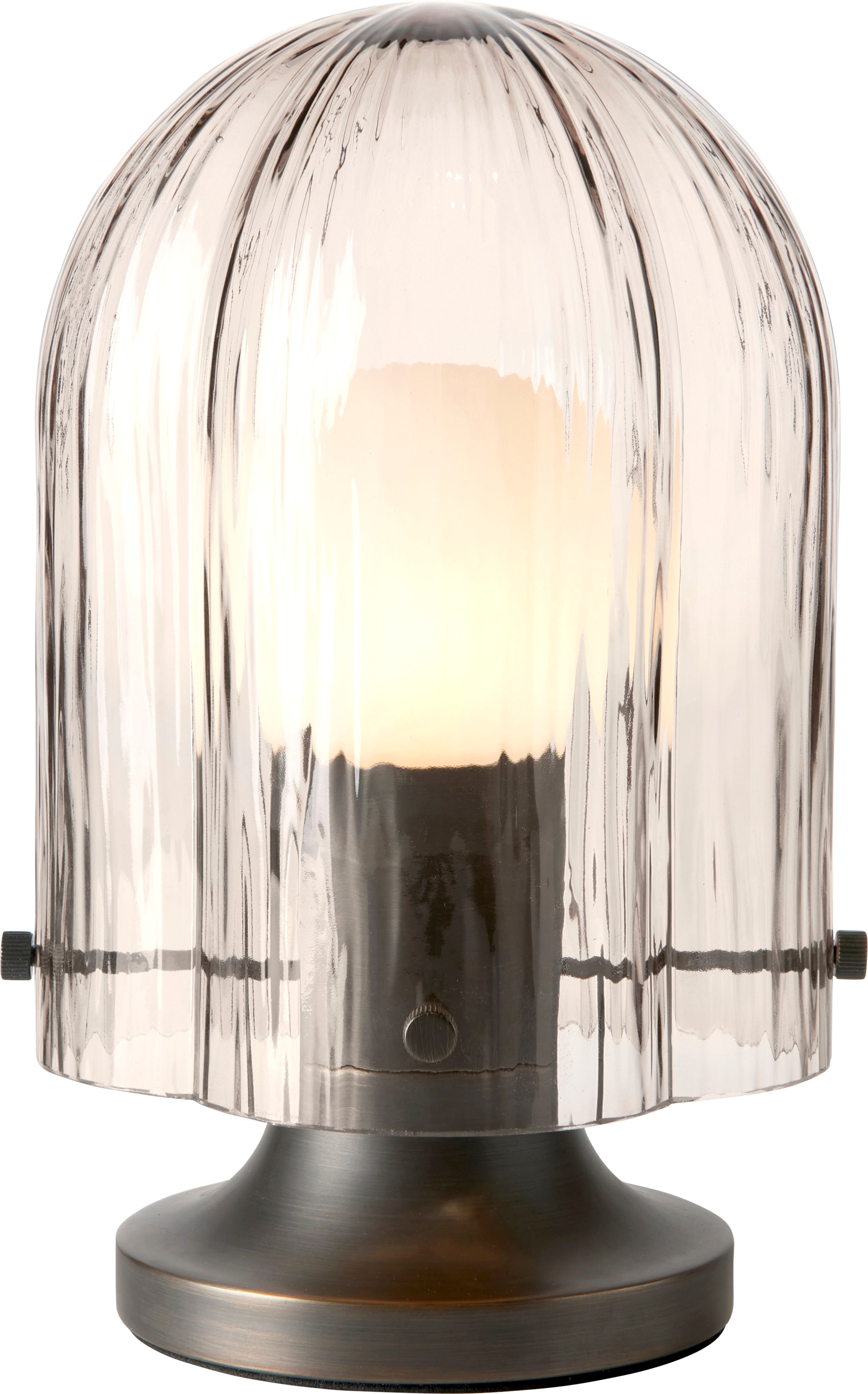 Tischlampe SEINE rauchiges Glas