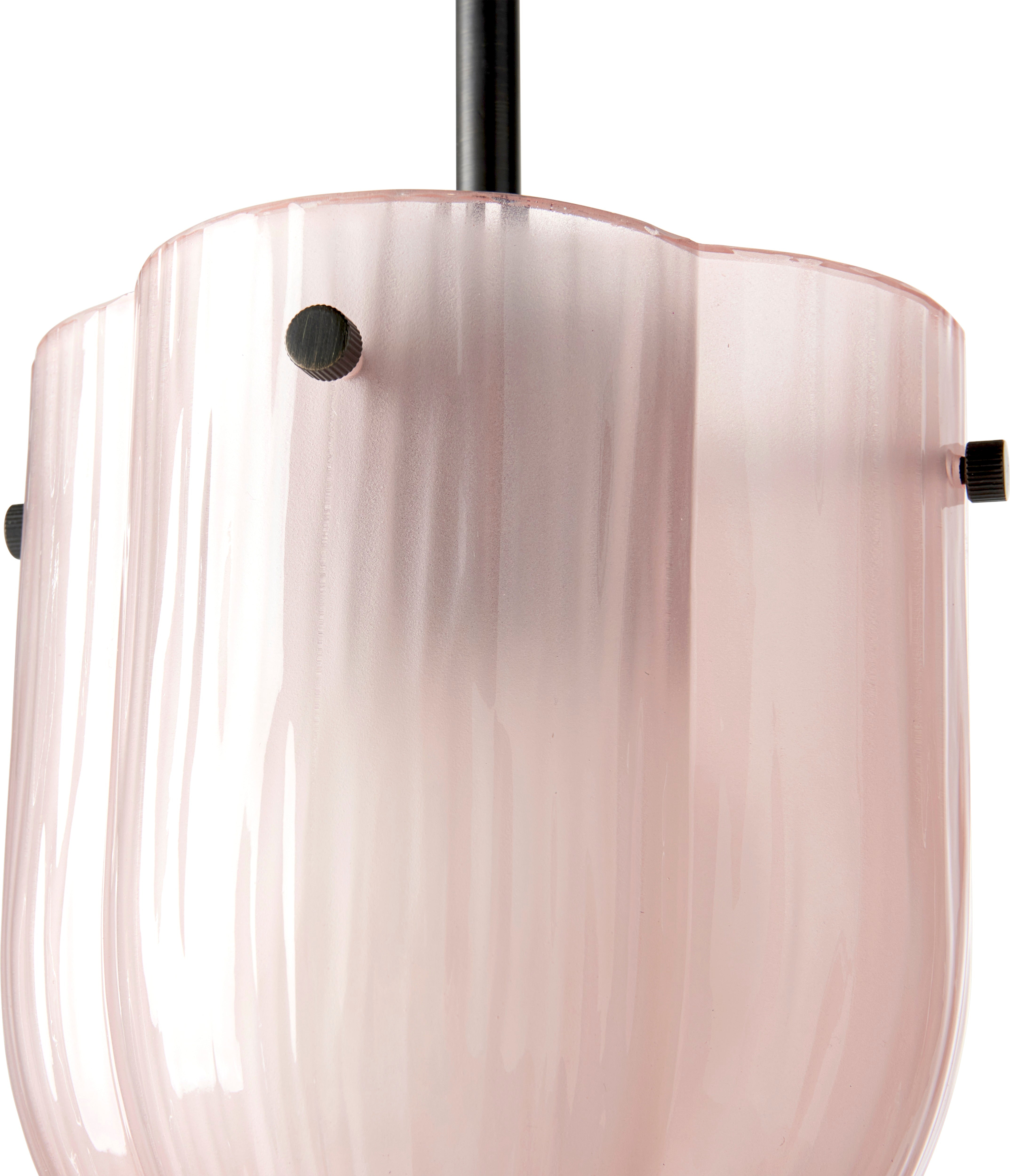 Pendelleuchte SEINE rosa Glas