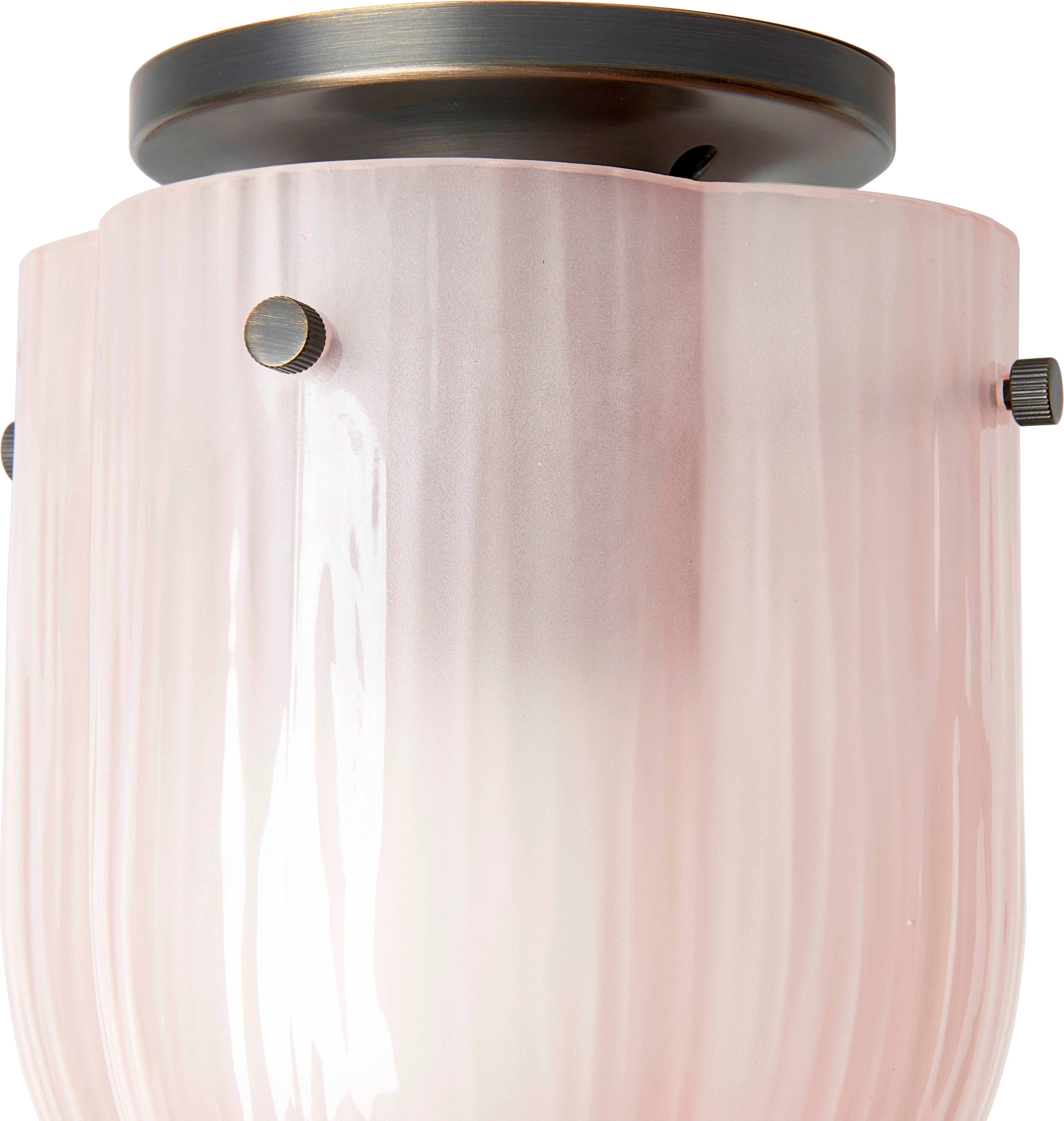 Deckenlampe SEINE rosa Glas