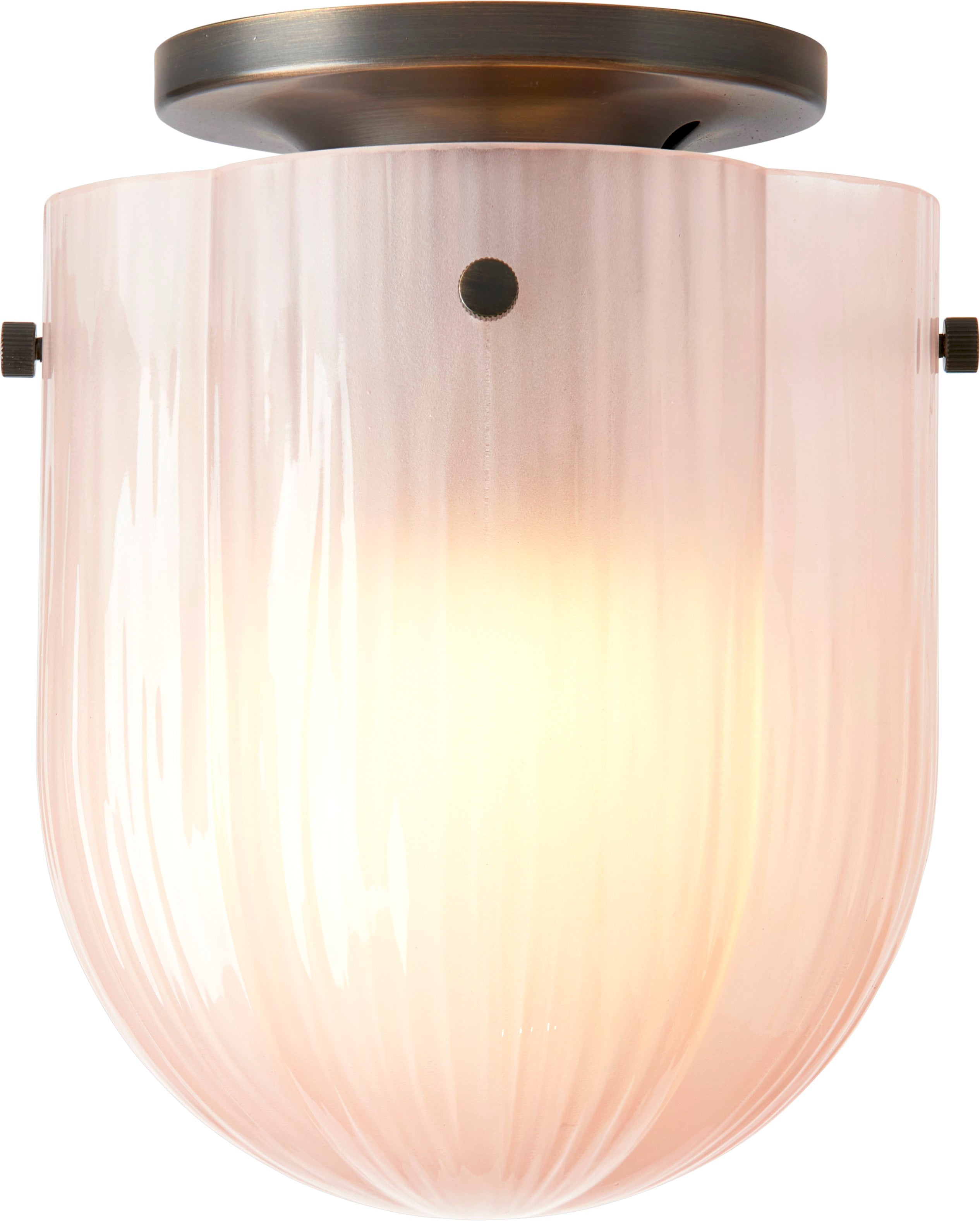 Deckenlampe SEINE rosa Glas