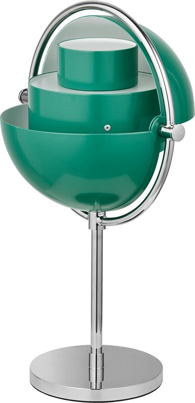 MULTI-LITE portable lamp green with chrome base