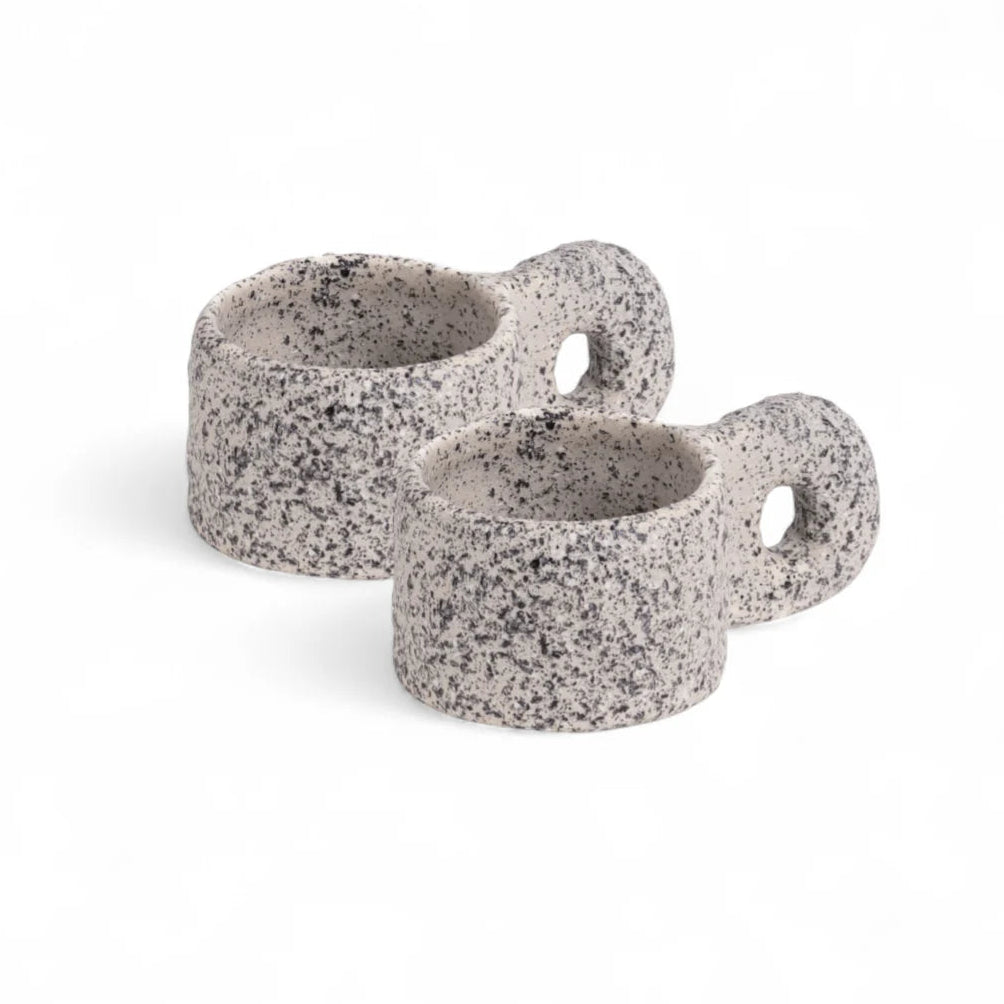 NEWLITHIC gray porcelain coffee cup set