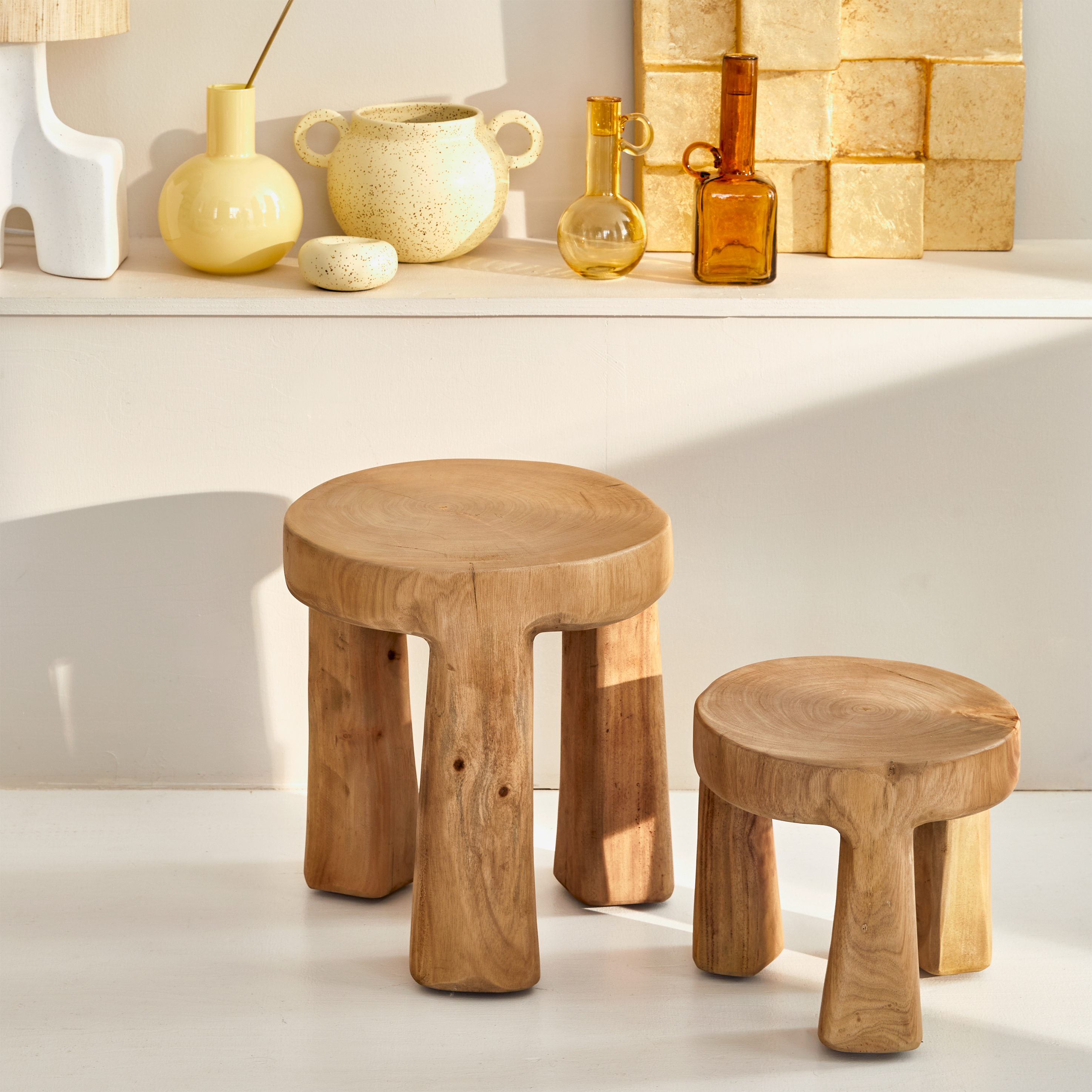 Hocker DONNA Mahagoniholz