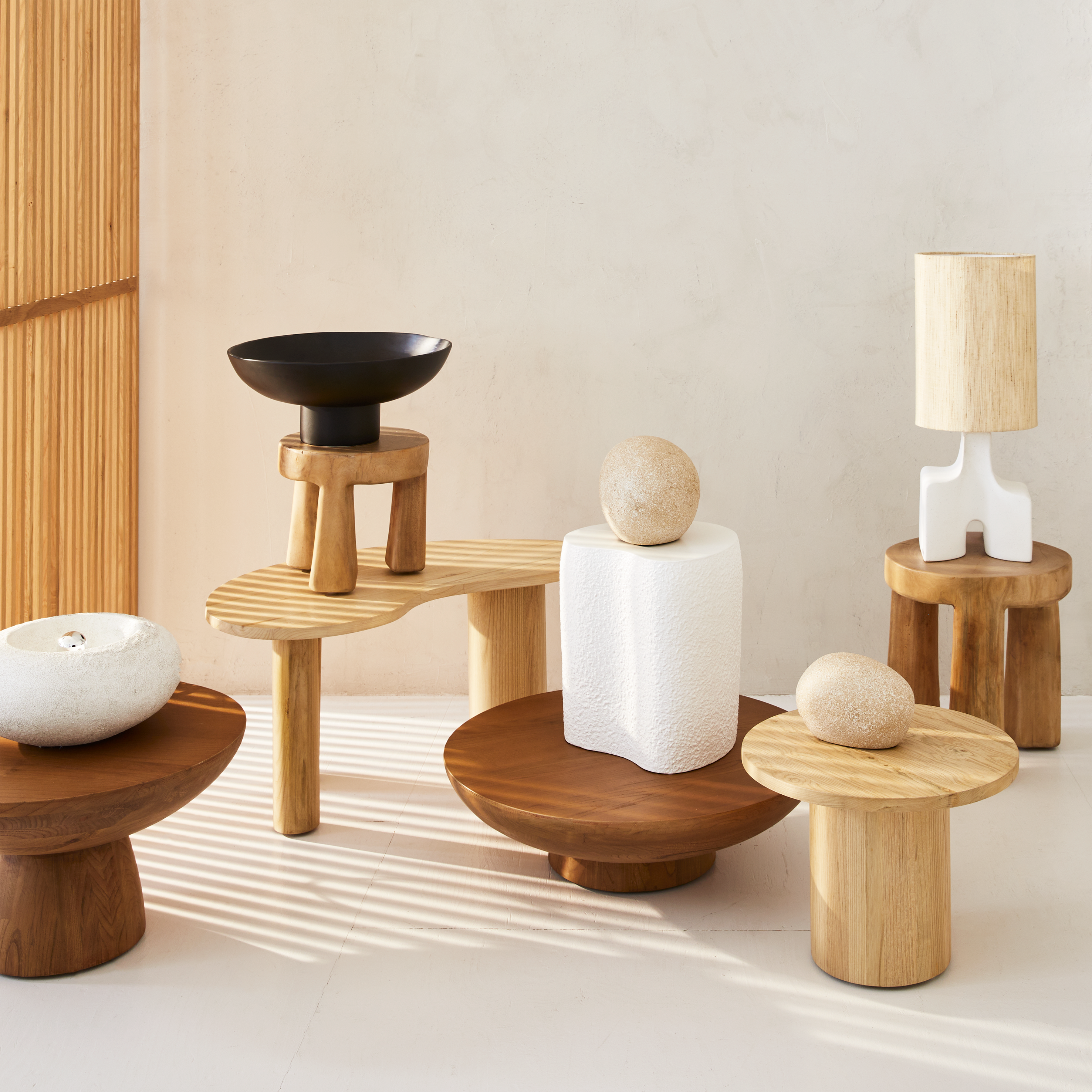 Hocker DONNA Mahagoniholz