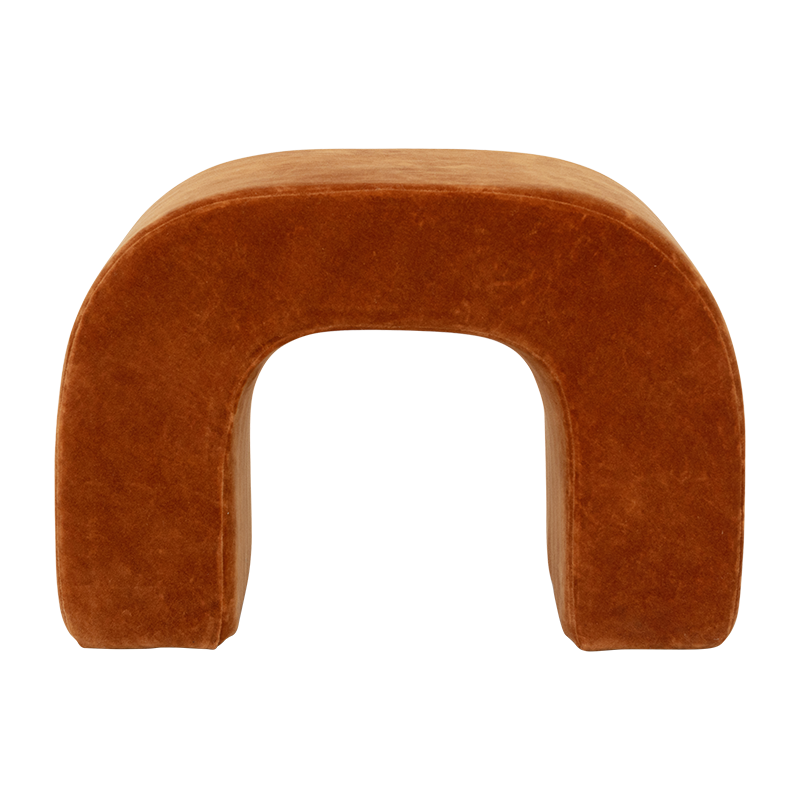 Pouf arch rusty brown