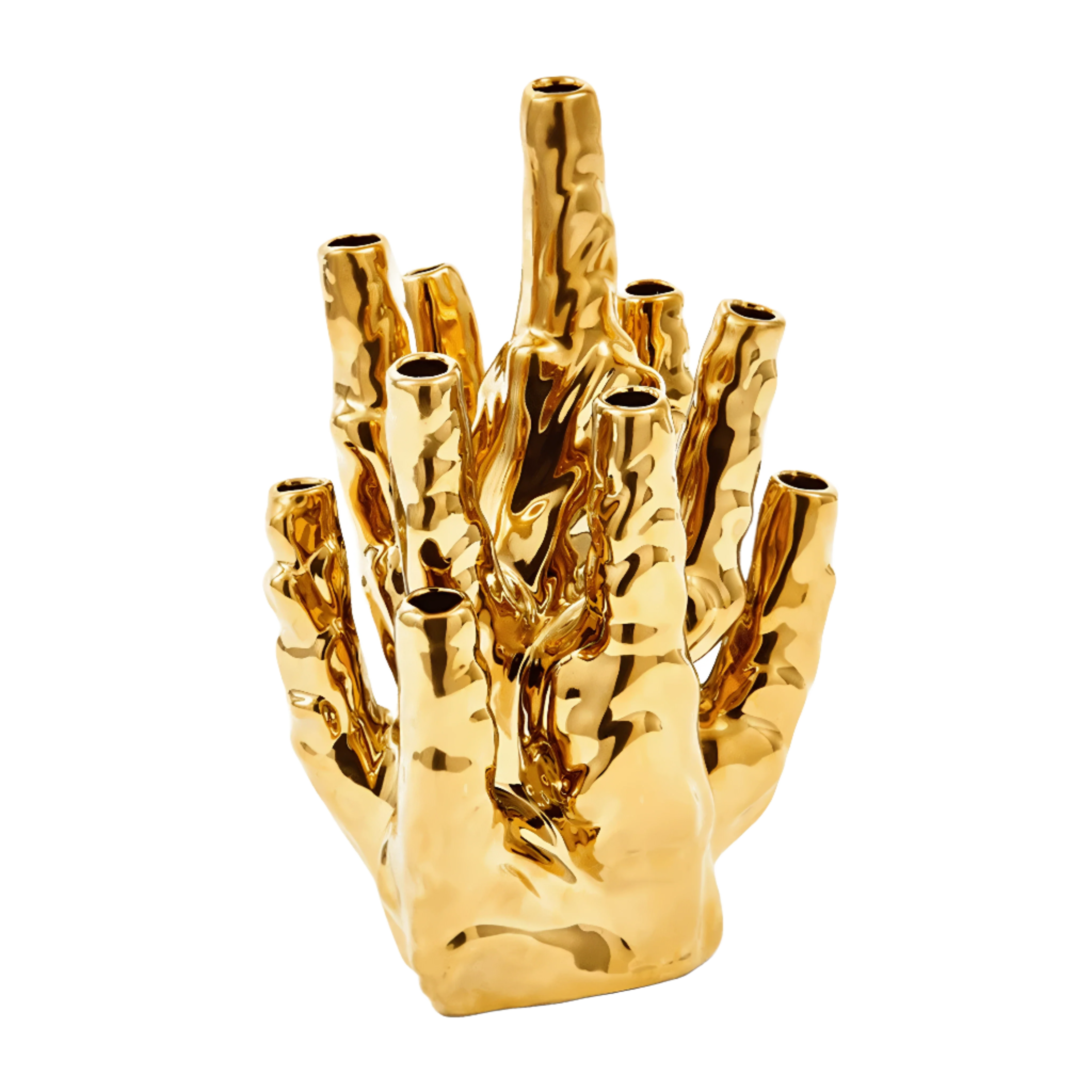 CORAL 10-TULPEN Vase gold