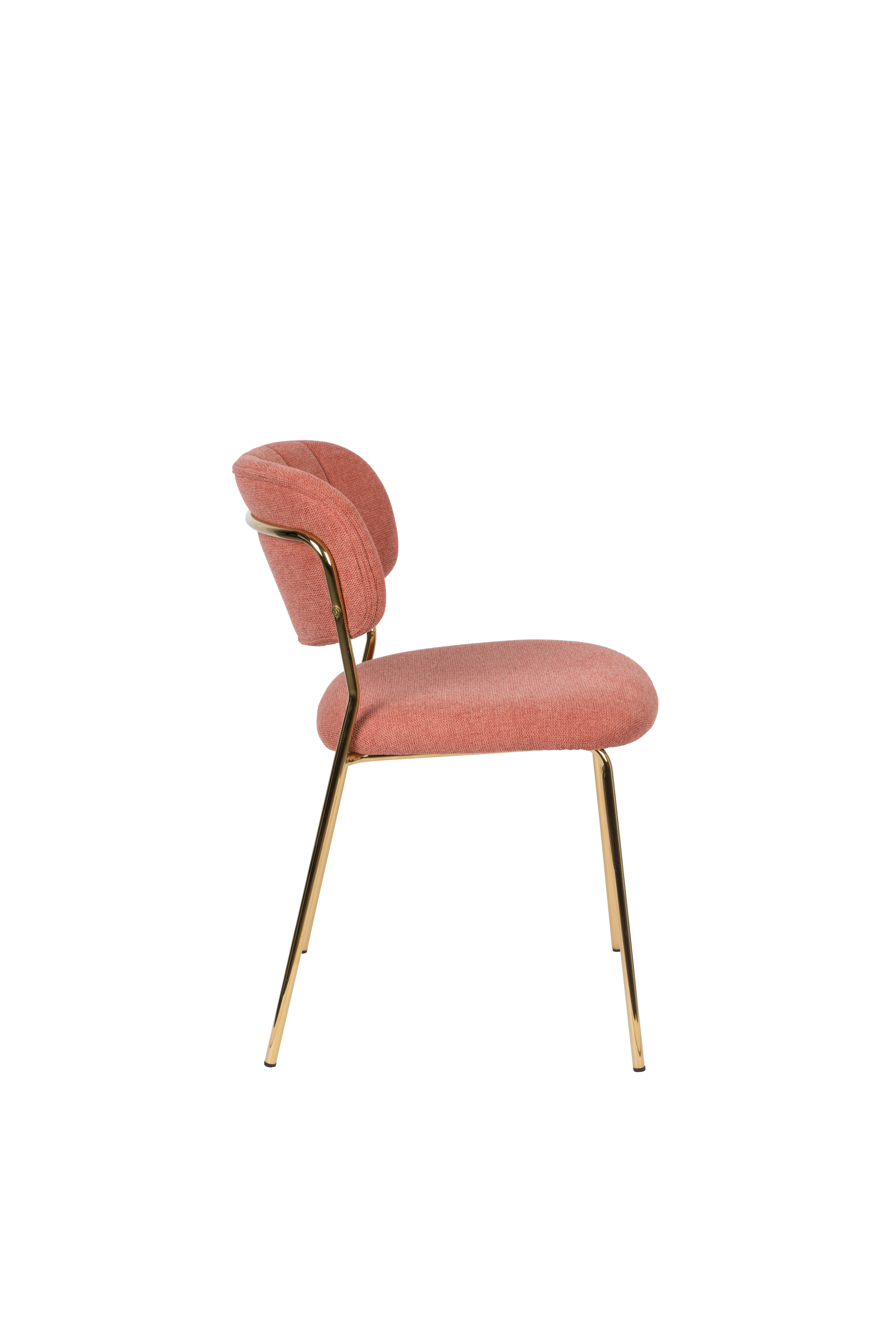 Jolien Pink Stuhl mit einer goldenen Basis