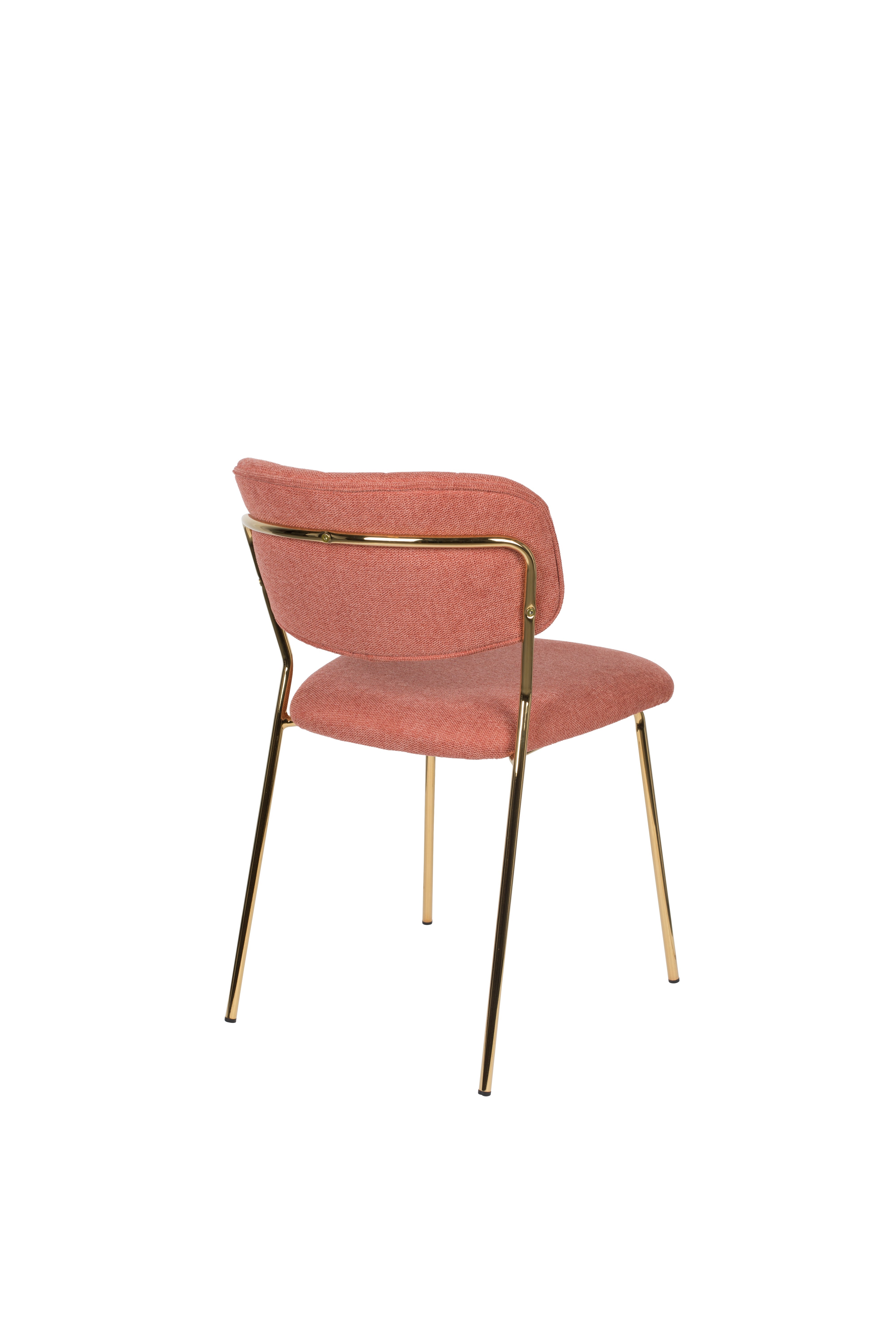 Jolien Pink Stuhl mit einer goldenen Basis