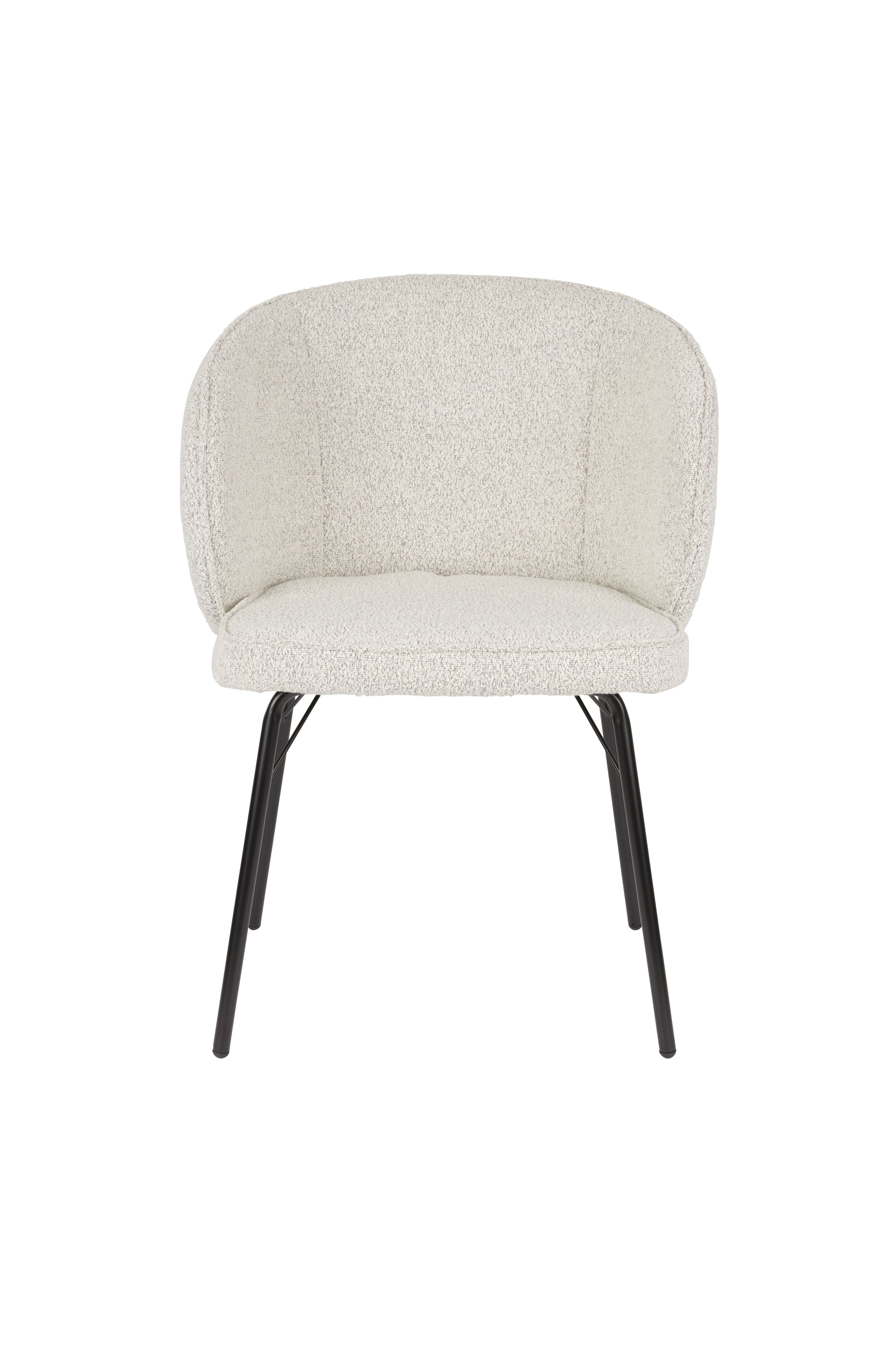 Joa Beige Stuhl mit einer schwarzen Basis