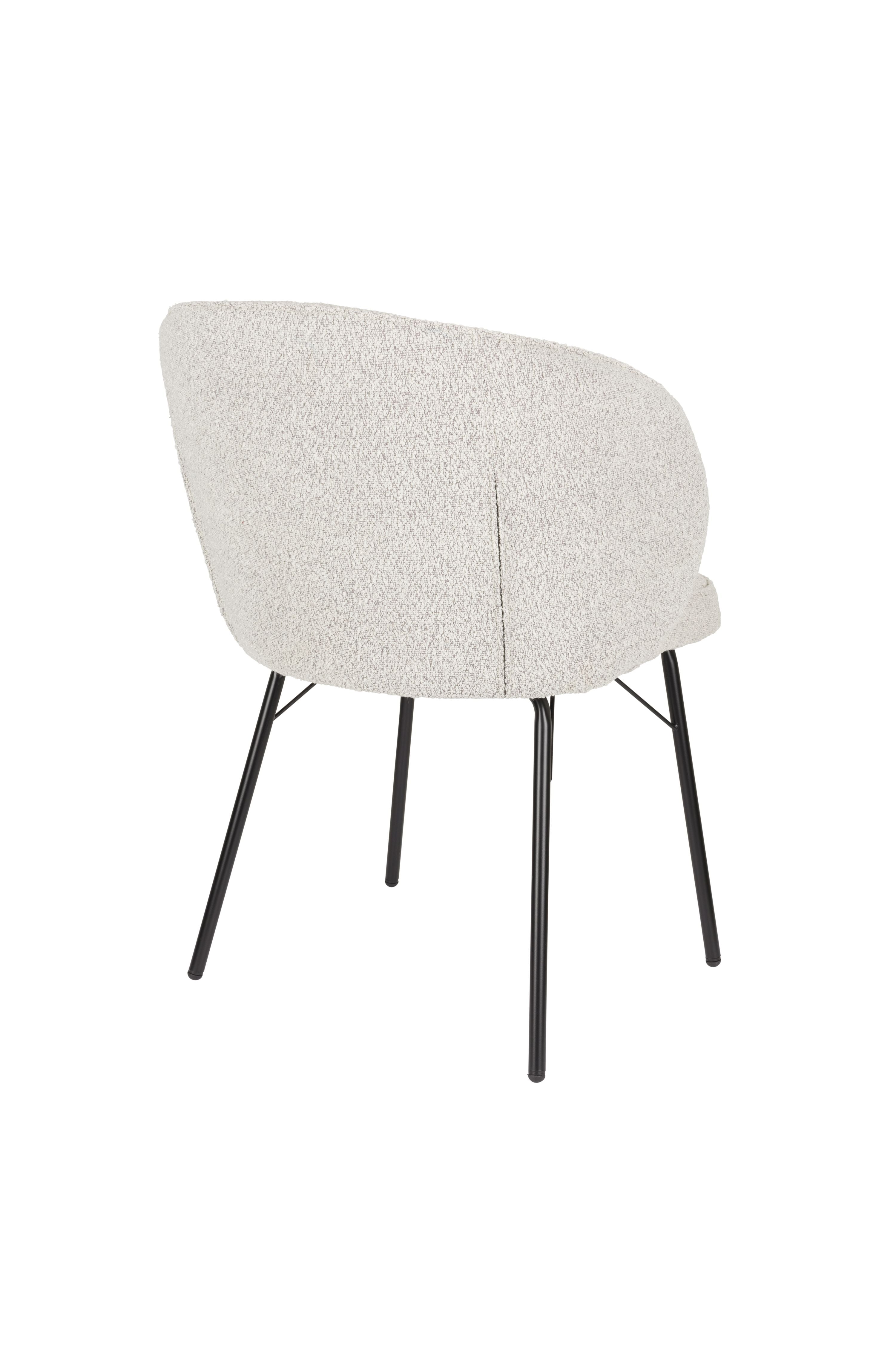 Joa Beige Stuhl mit einer schwarzen Basis