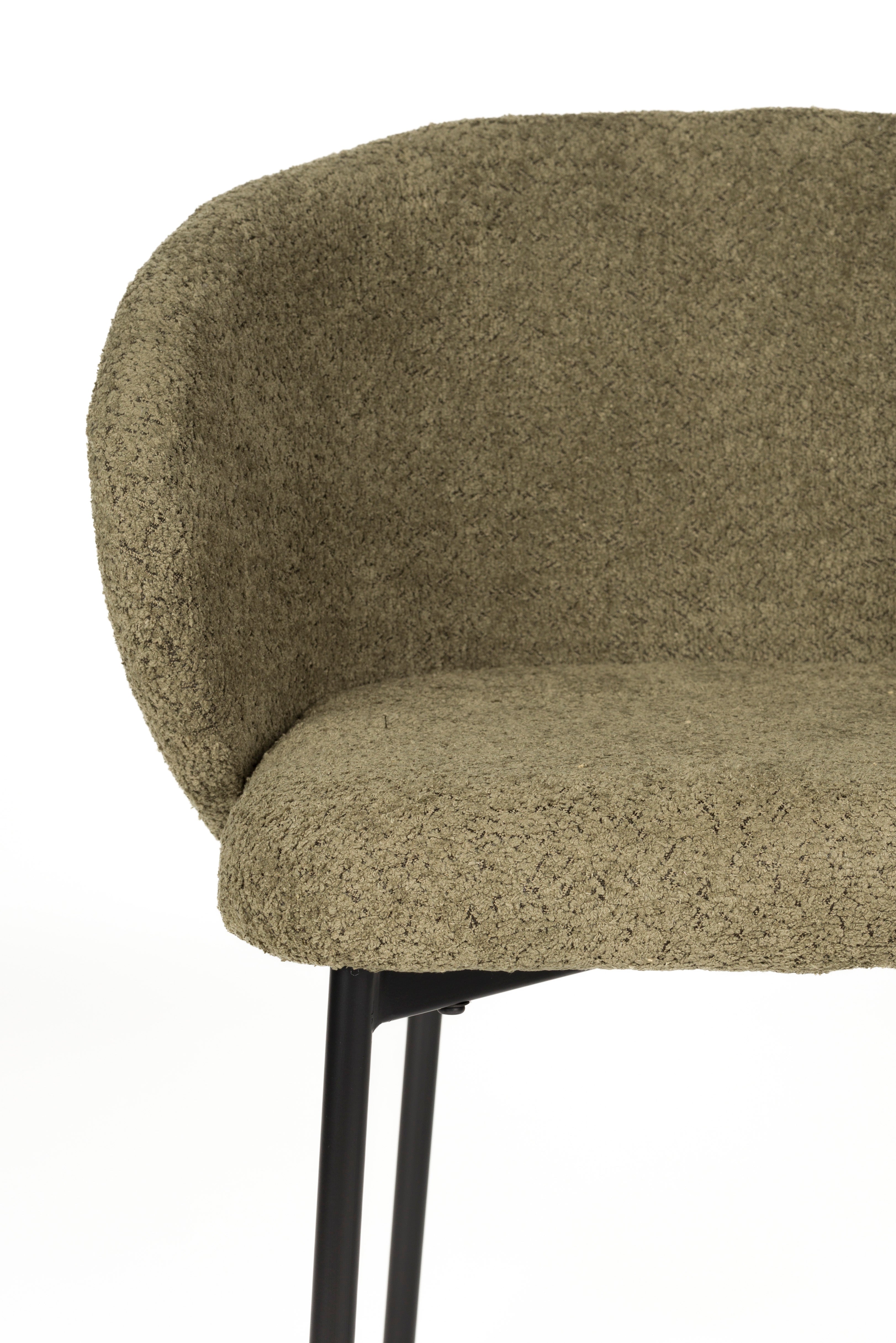 AYLE chair green with black base